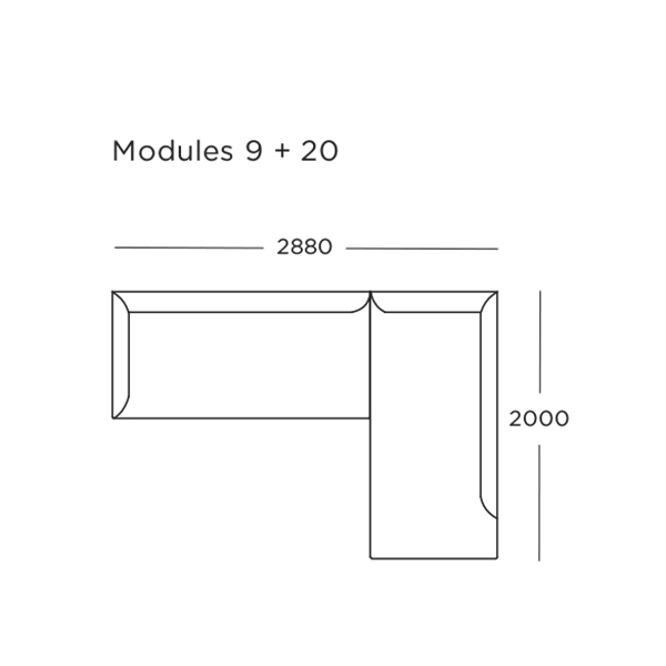 wendelbo blade sofa modul 9 20 94331