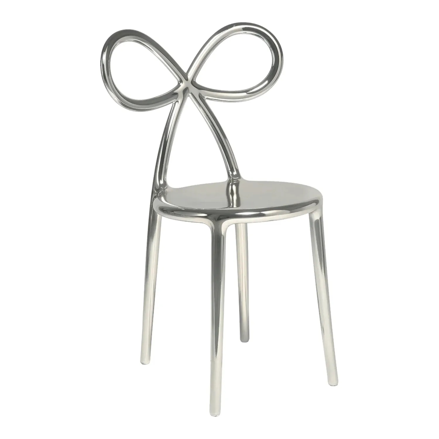 Qeeboo - Ribbon Stuhl Metal Finish silber