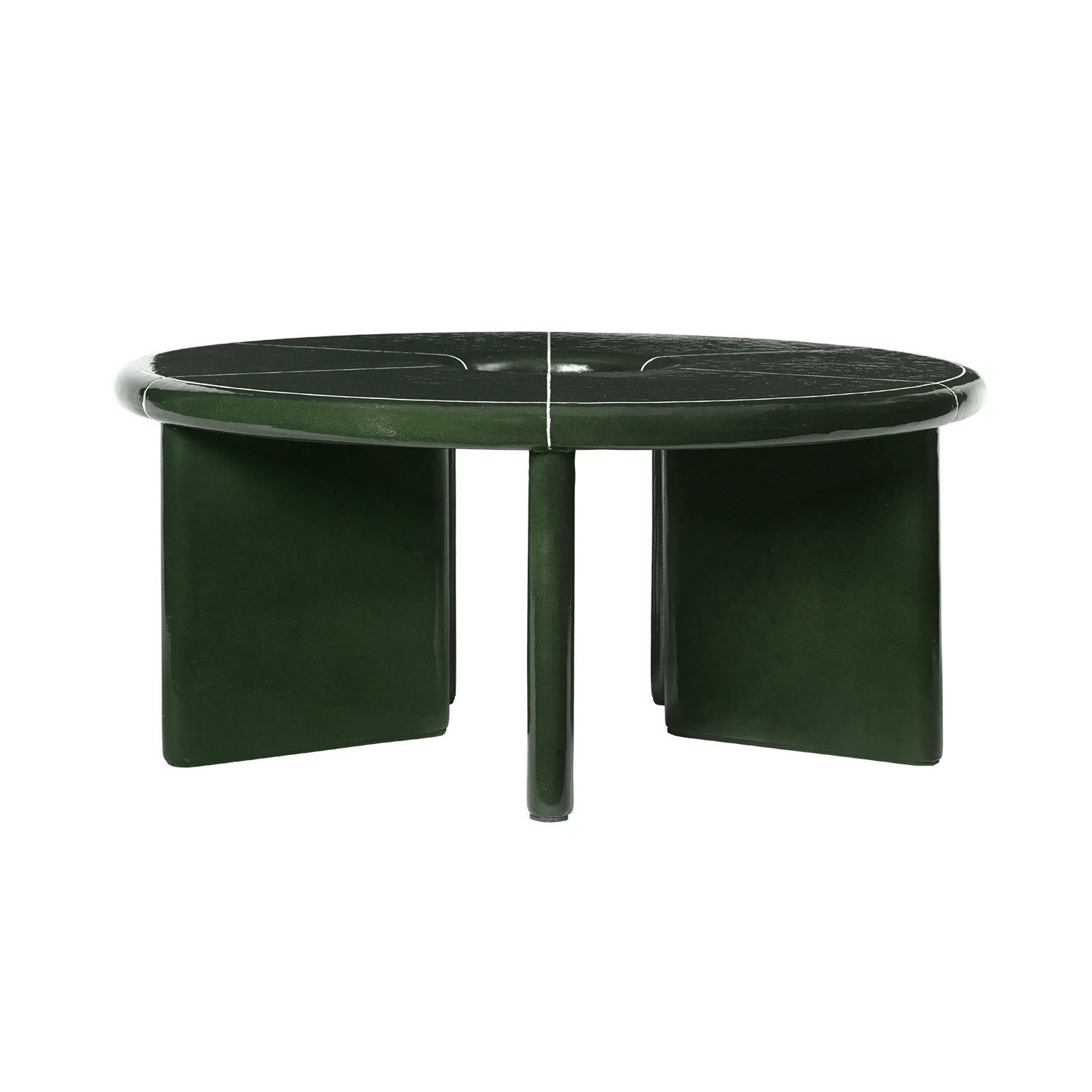 Ferm Living - Deya Couchtisch Ø 80 cm dark green