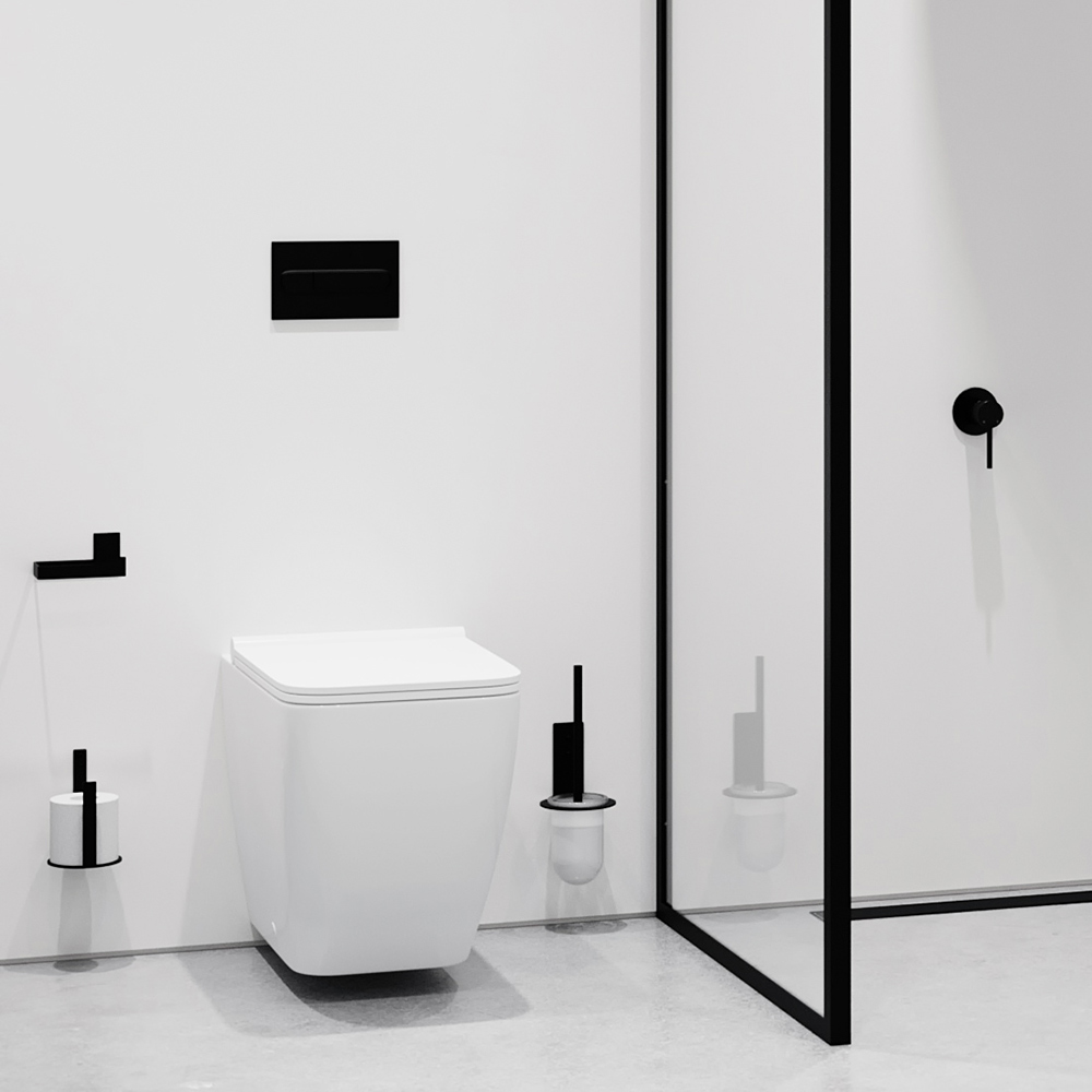 toilettenpapierhalter schwarz nichba 71813