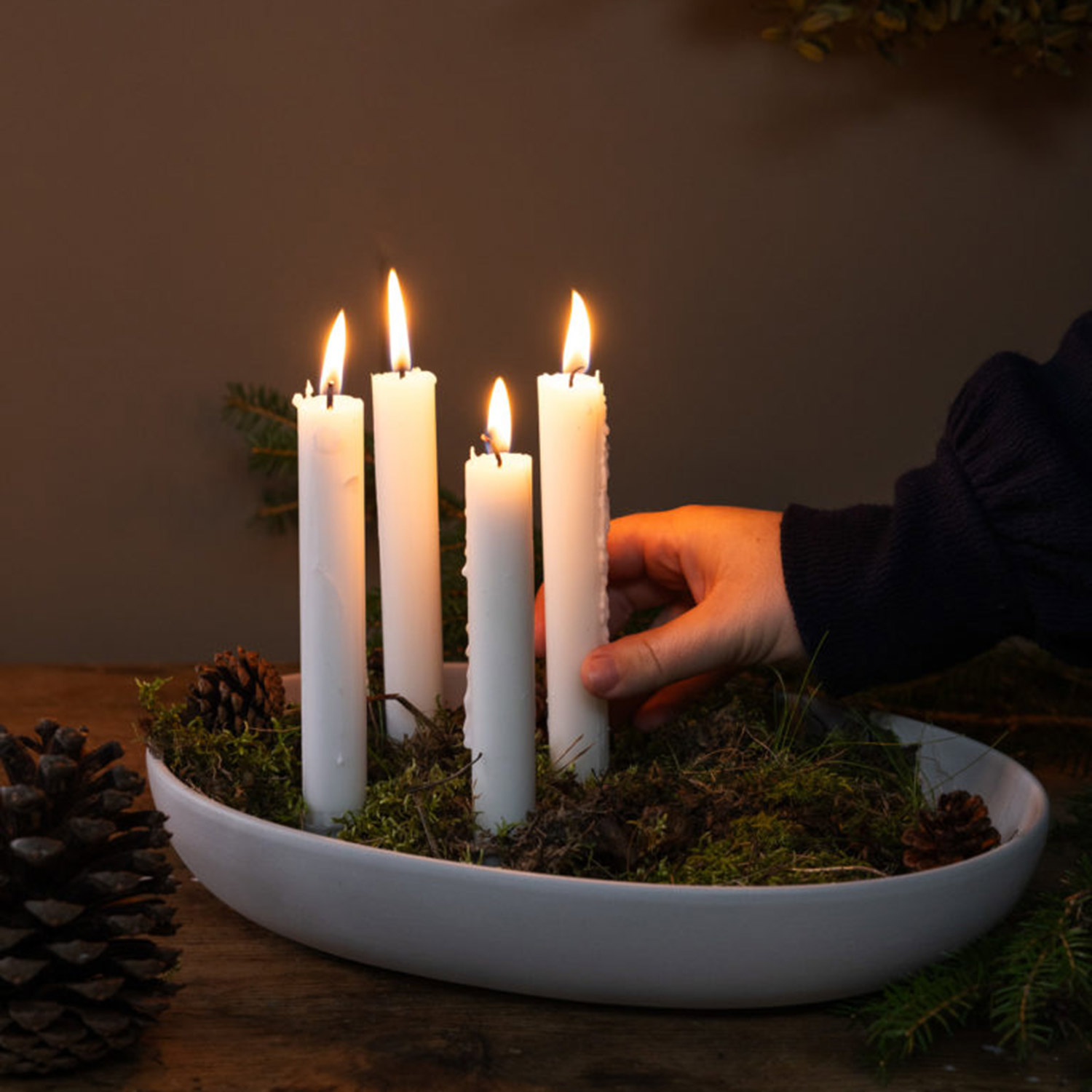 storefactory gullholmen kerzenhalter hellgrau dekoriert 98236