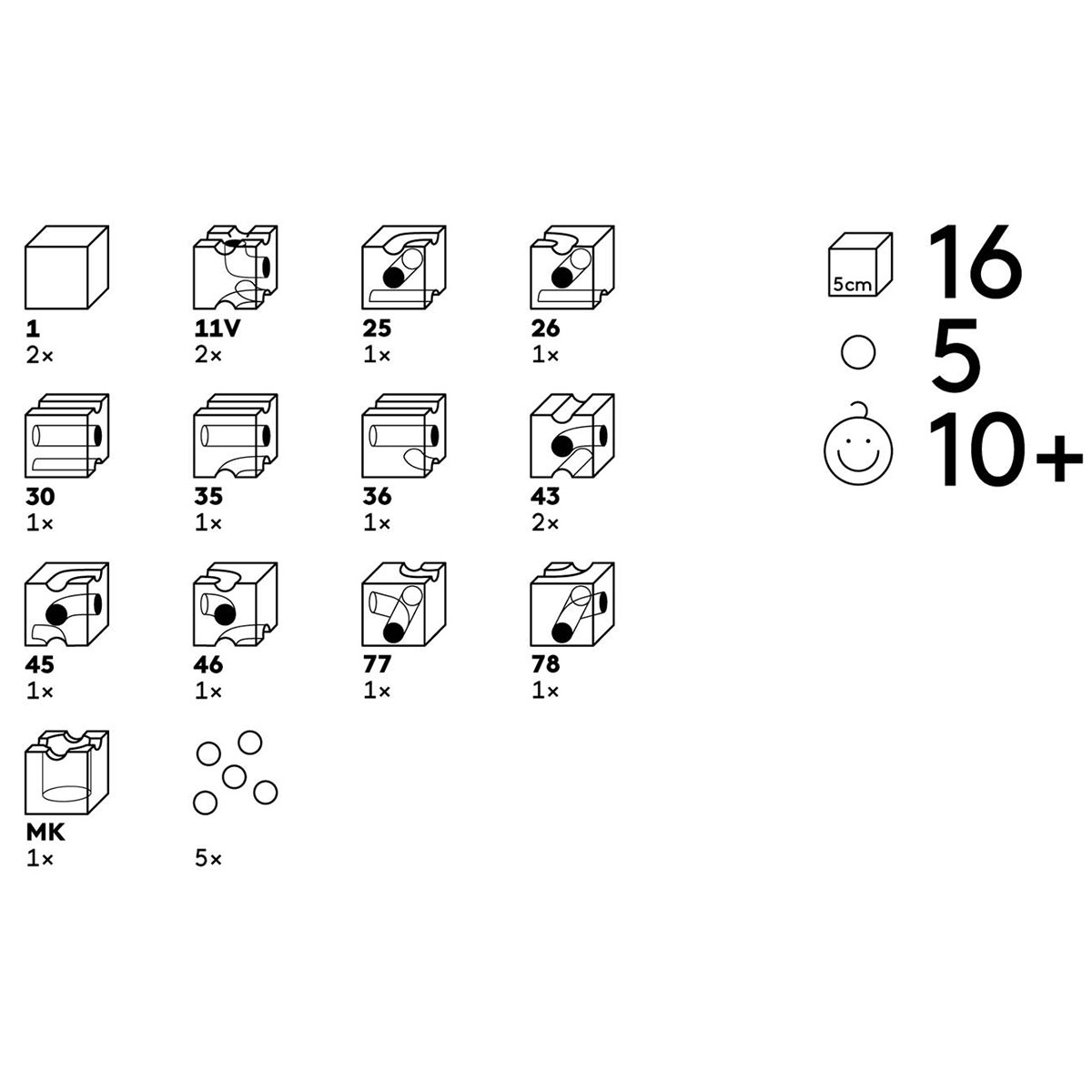 cuboro kugelbahn extra set pro 216 lieferumfang 86559