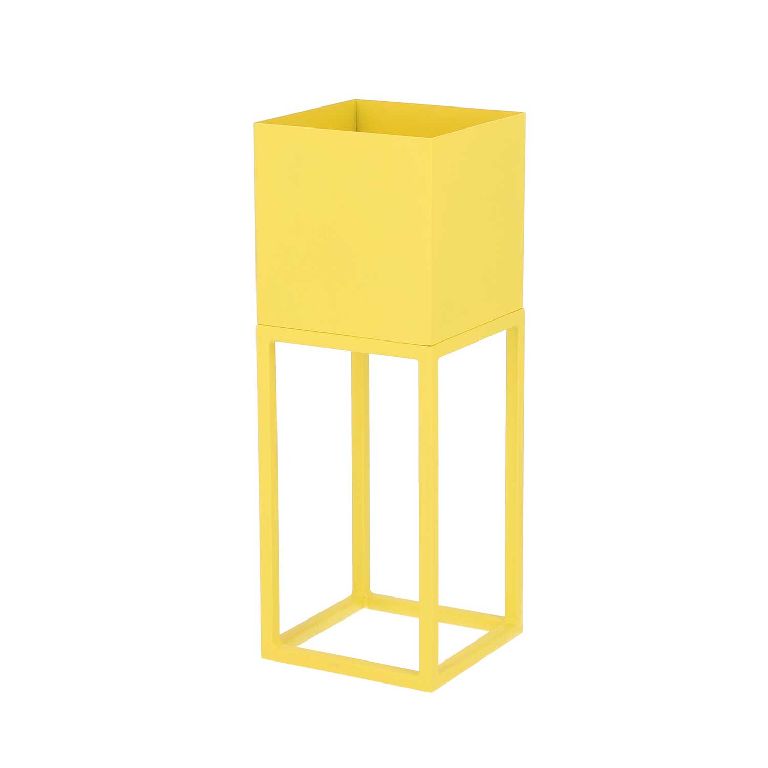 Jan Kurtz - PODZ Pflanzkübel 20x20x55 cm zinkgelb