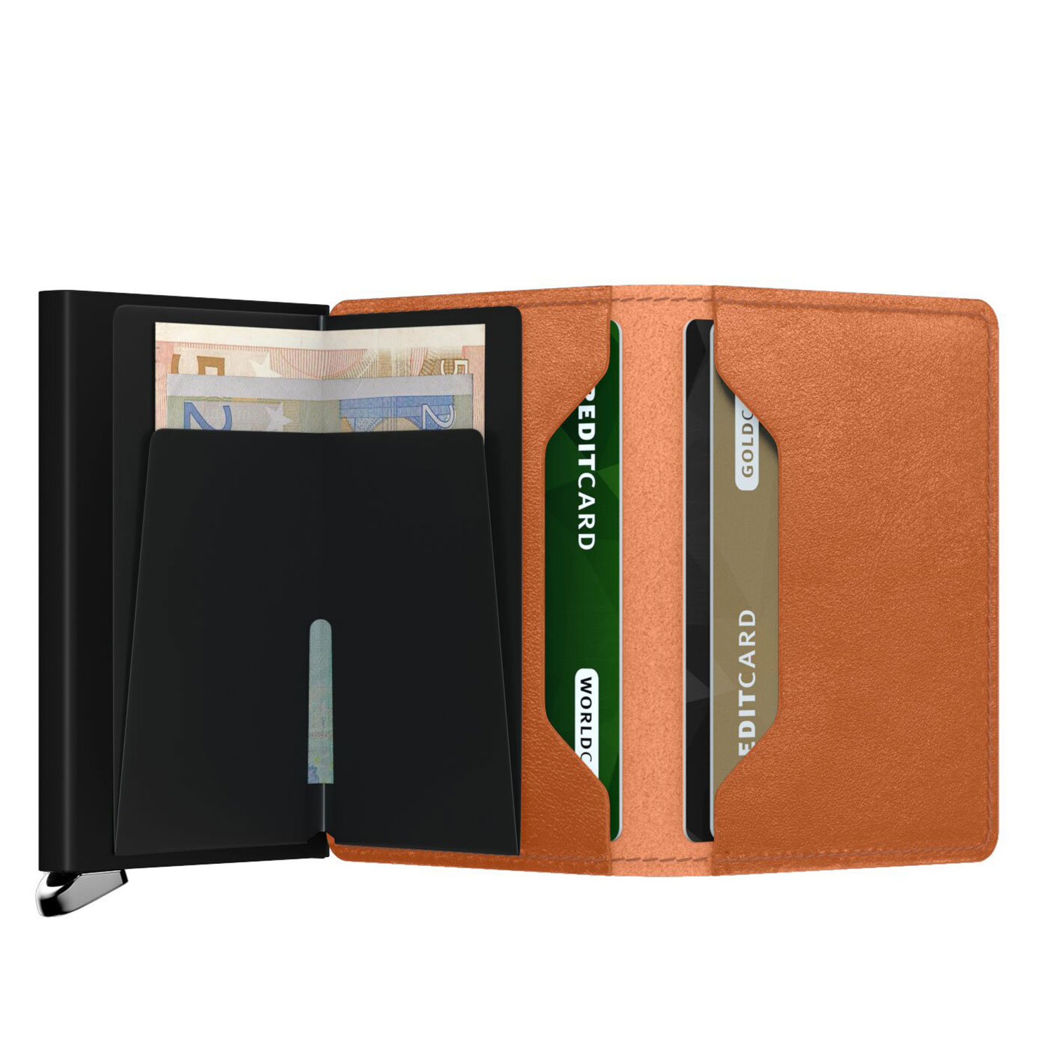 secrid slimwallet Basco cognac offen 104796