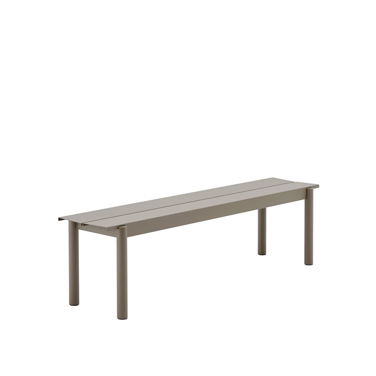 Muuto - Linear Steel Gartenbank 170 cm taupe