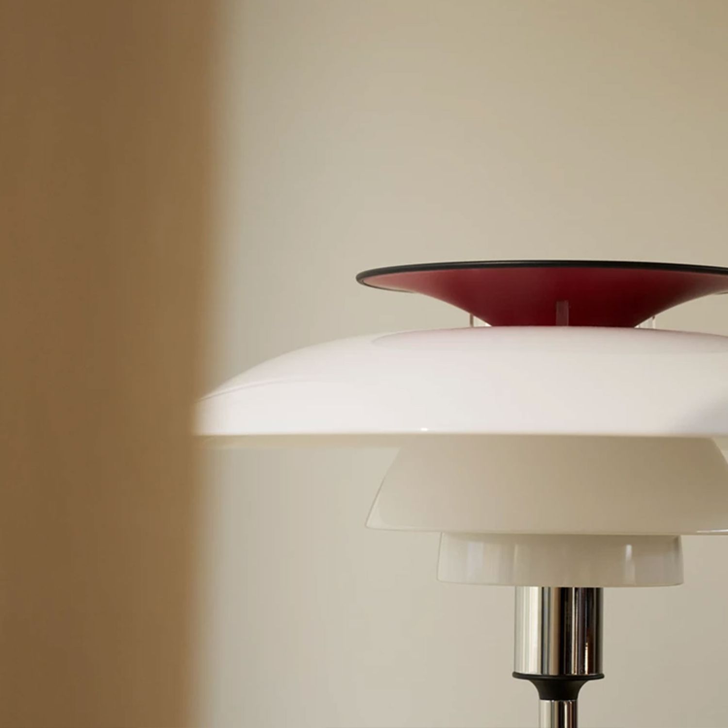 Louis Poulsen - PH 80 Tischleuchte opal weiß/verchromt