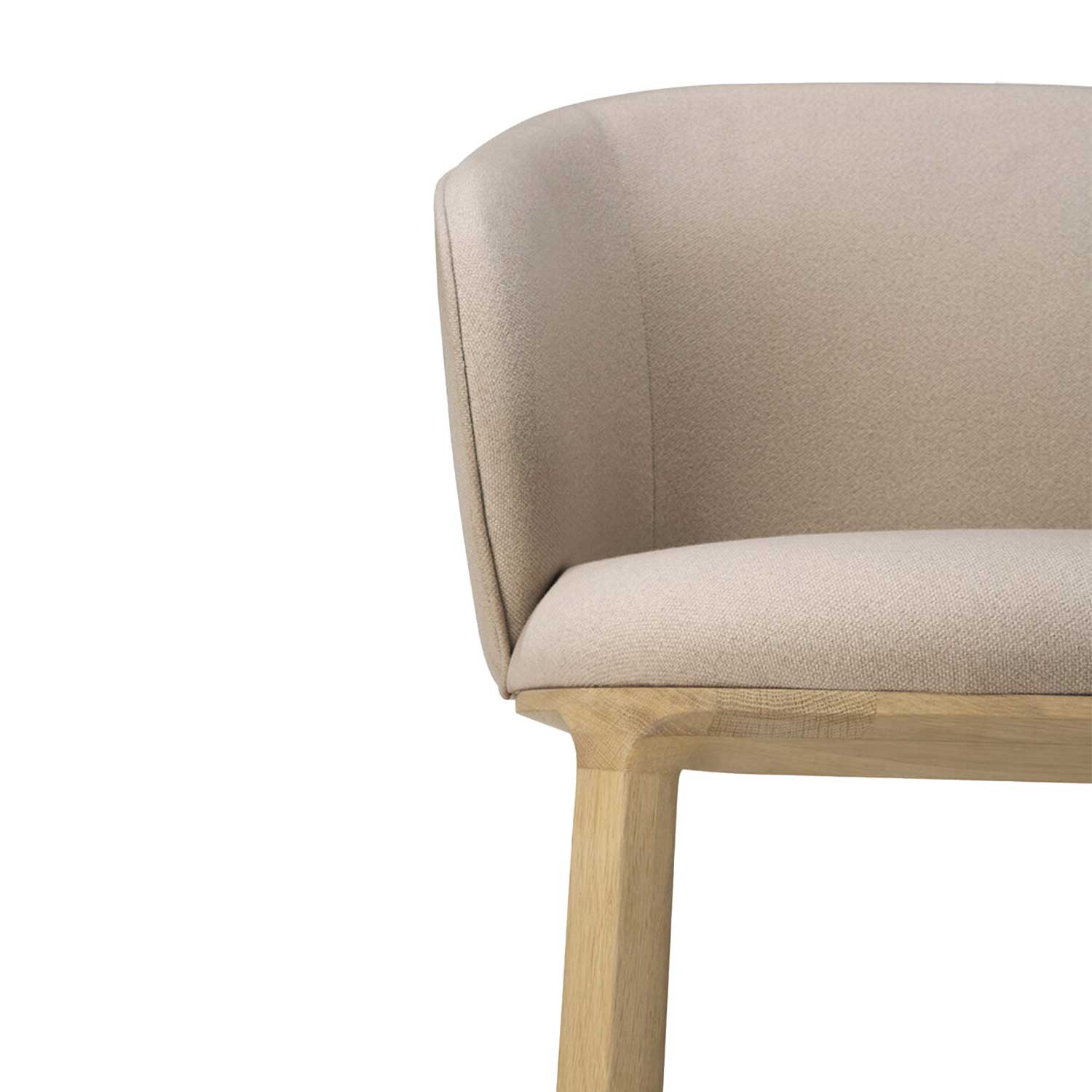 Ethnicraft - Unda Stuhl Eiche lackiert Stoff Salt