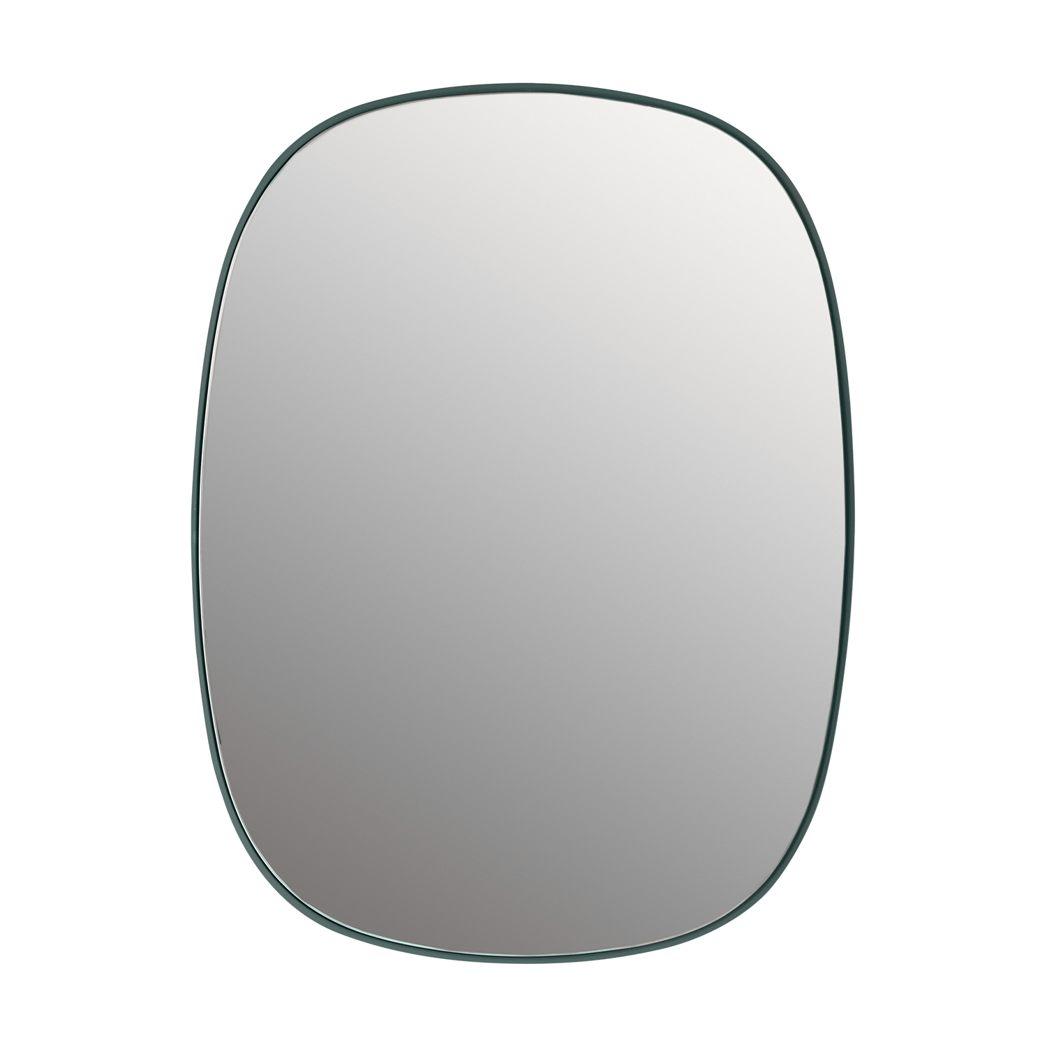 muuto framed mirror  small dark green frontal 62935