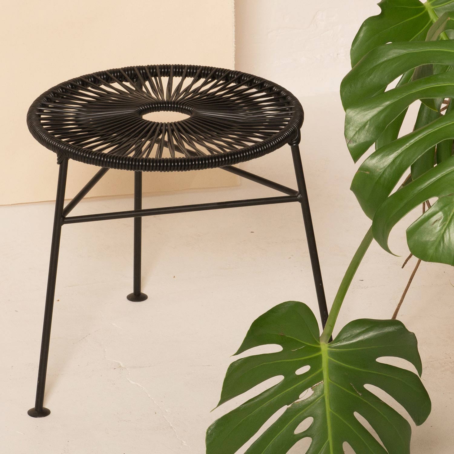 ok design centro hocker schwarz beistelltisch 69610