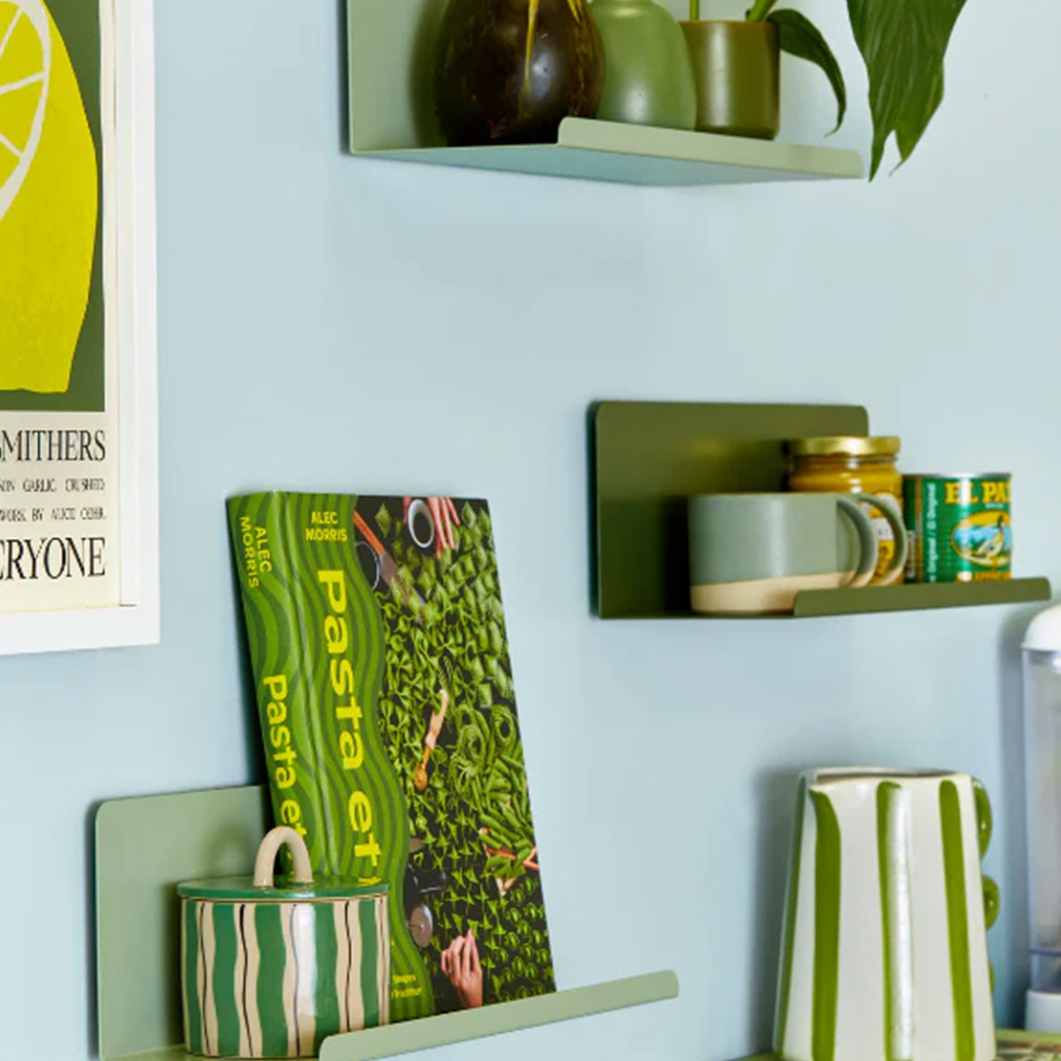 mustard made the ledge shelf small angled olive ambiente 104579