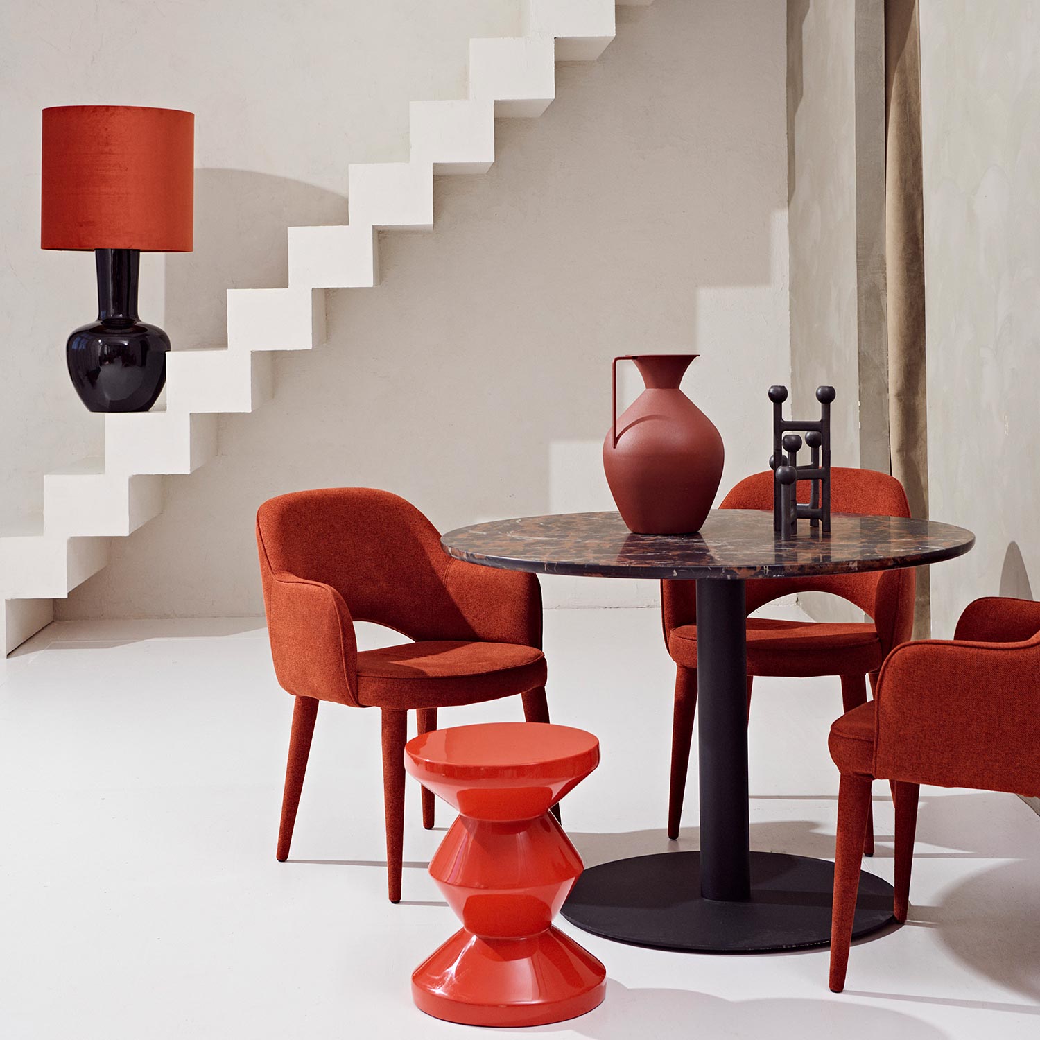 pols potten tam tam hocker orangte flur 97839