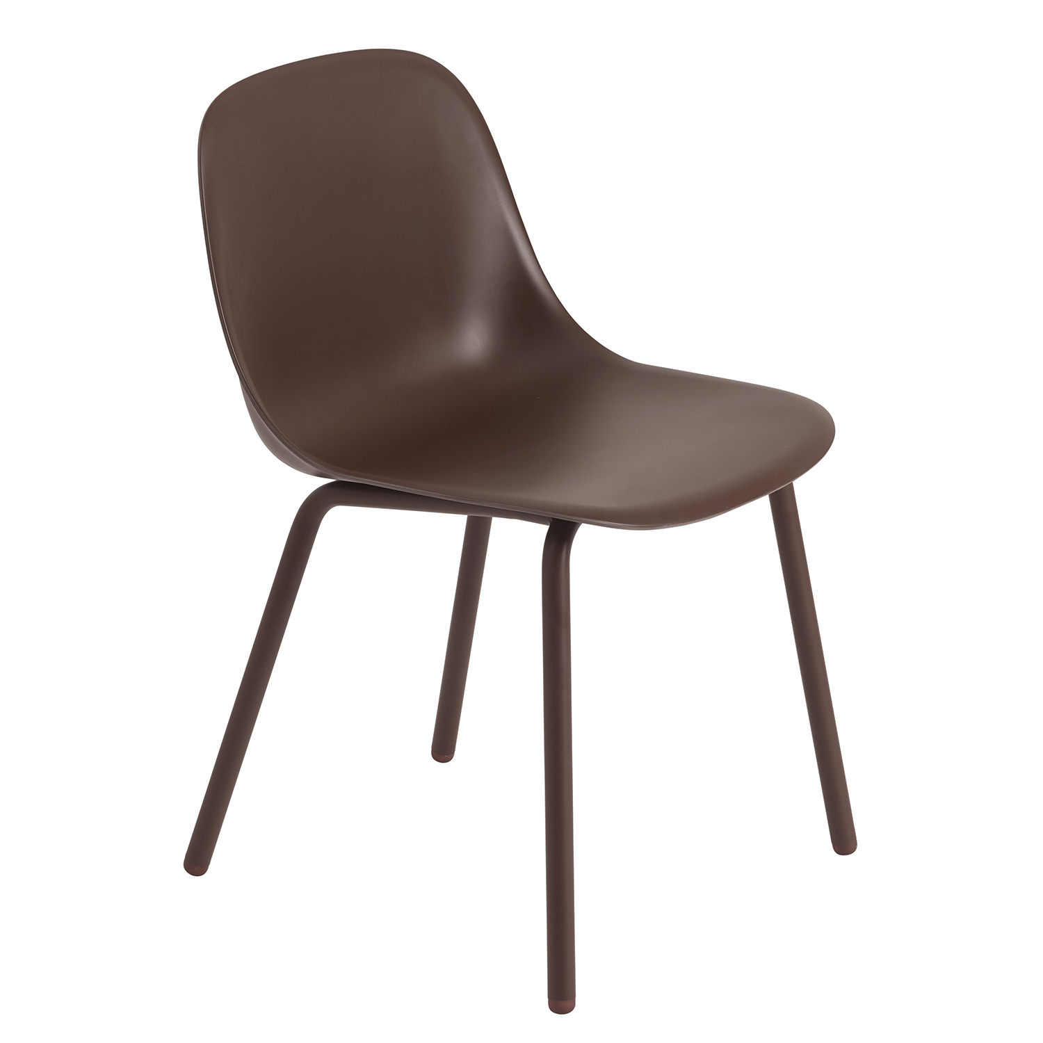 muuto Fiber outdoorstuhl brown red 98445