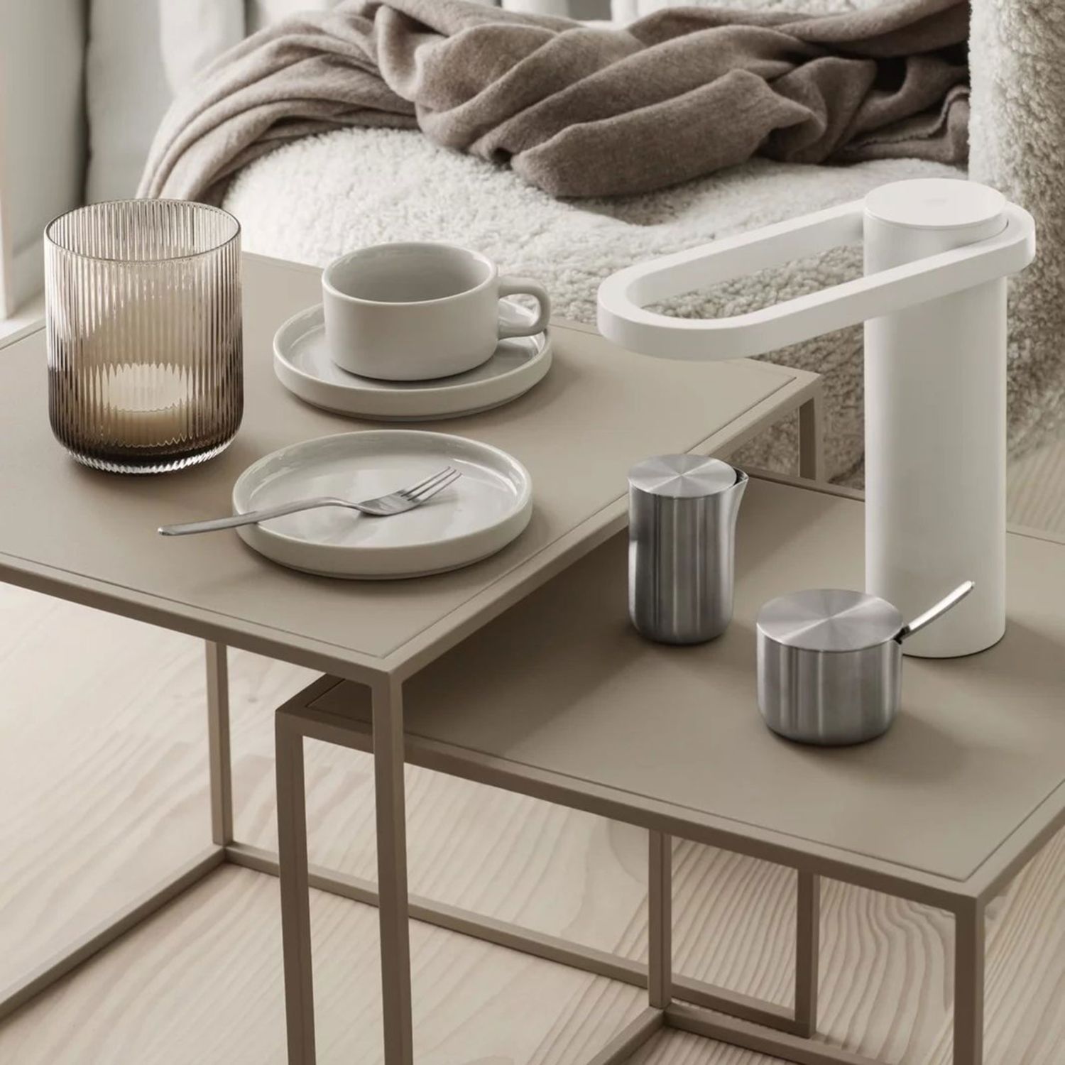 blomus - PILAR 2x Teetasse mit Untersetzer agave green