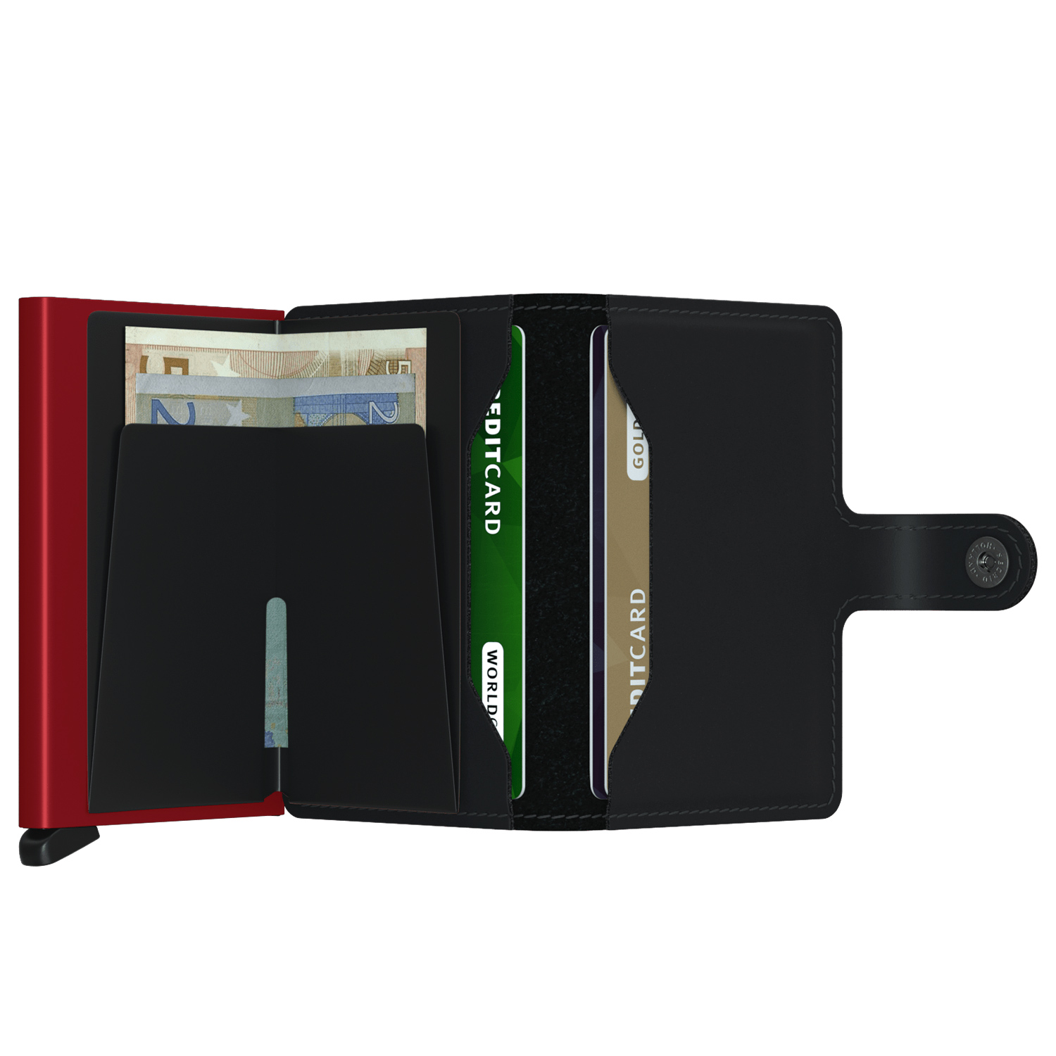 secrid miniwallet MM offen matte black red 53419
