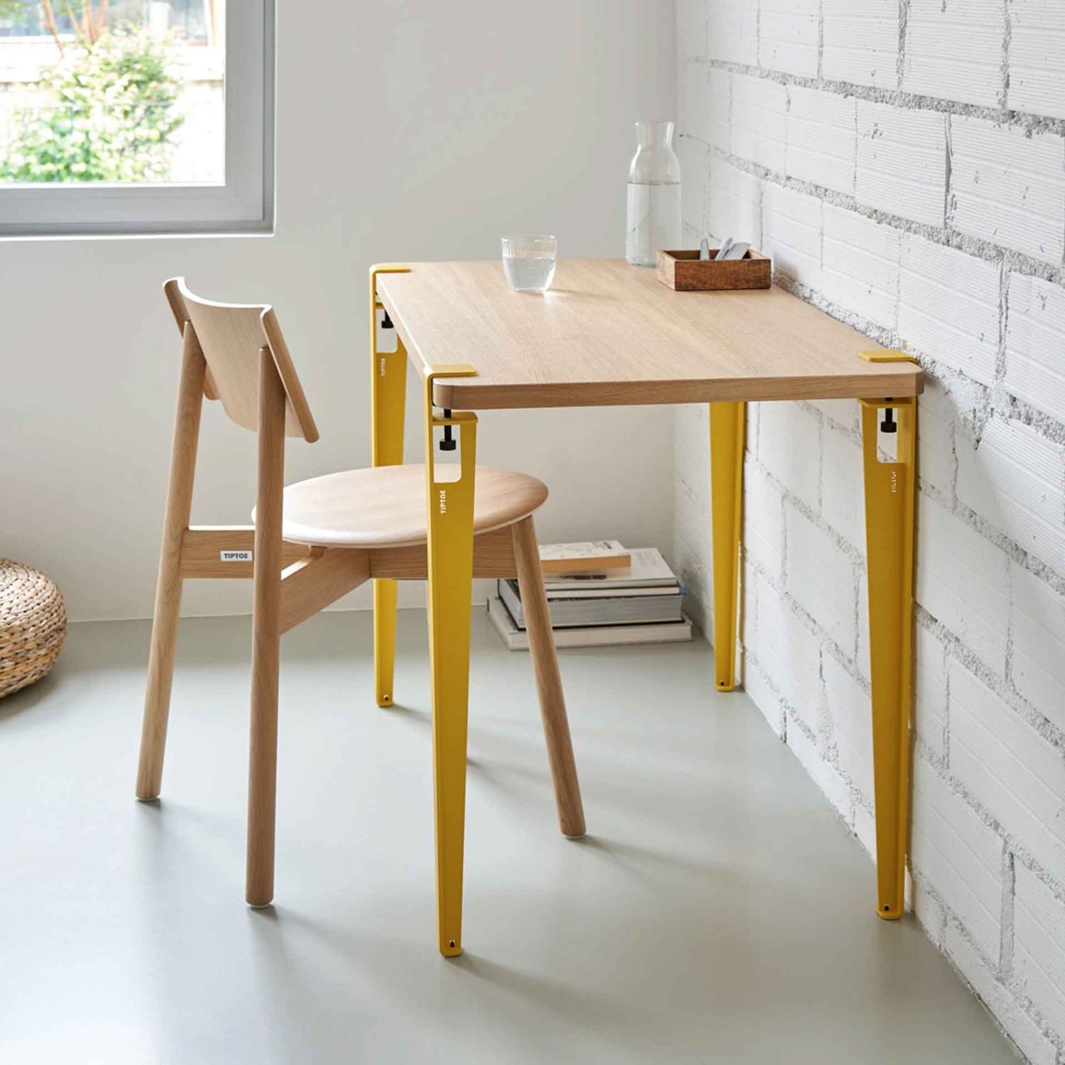 Tiptoe - Tischbein 75 cm briochegelb