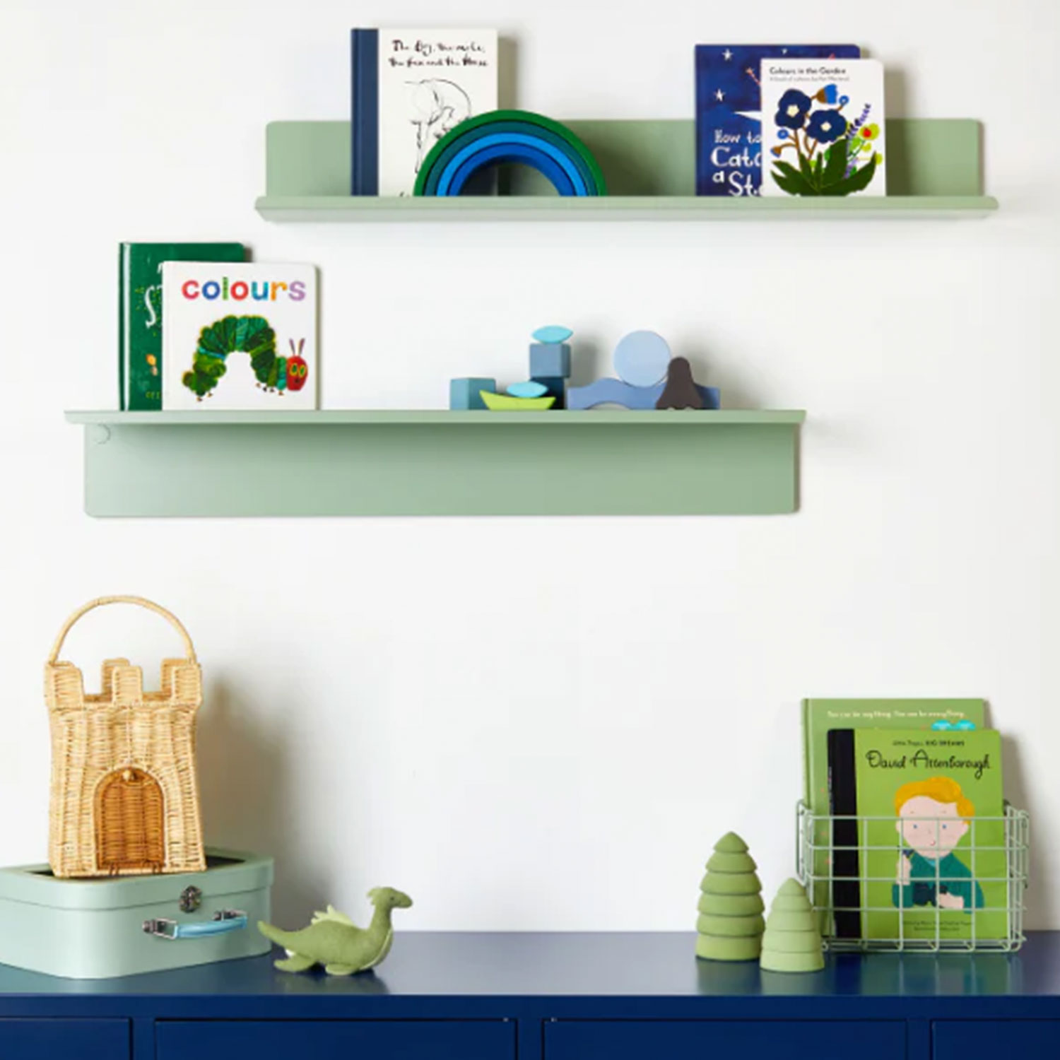 Mustard Made the ledge shelf large sage Ambiente 104608