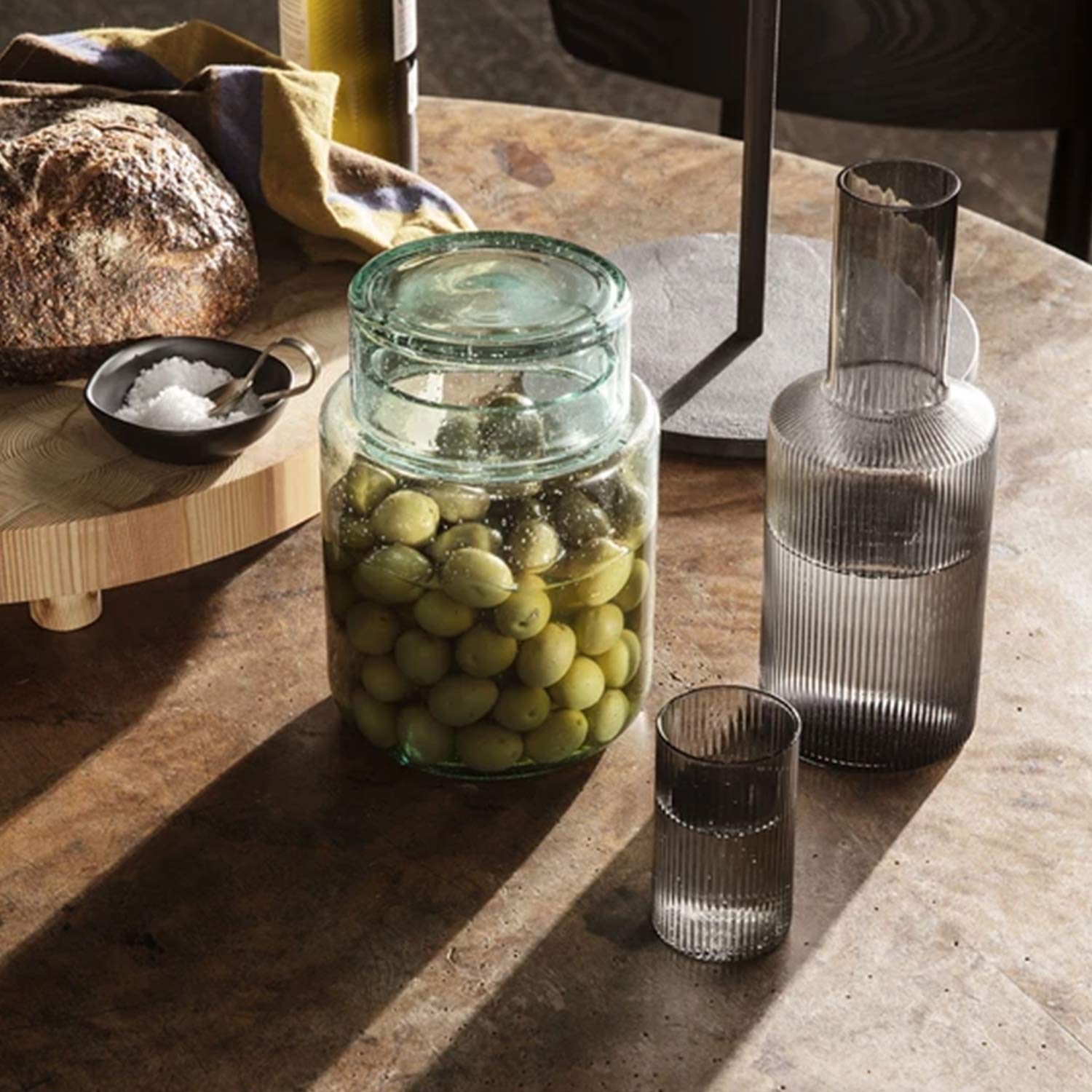 ferm living lid glas karaffe trinkglas 69778