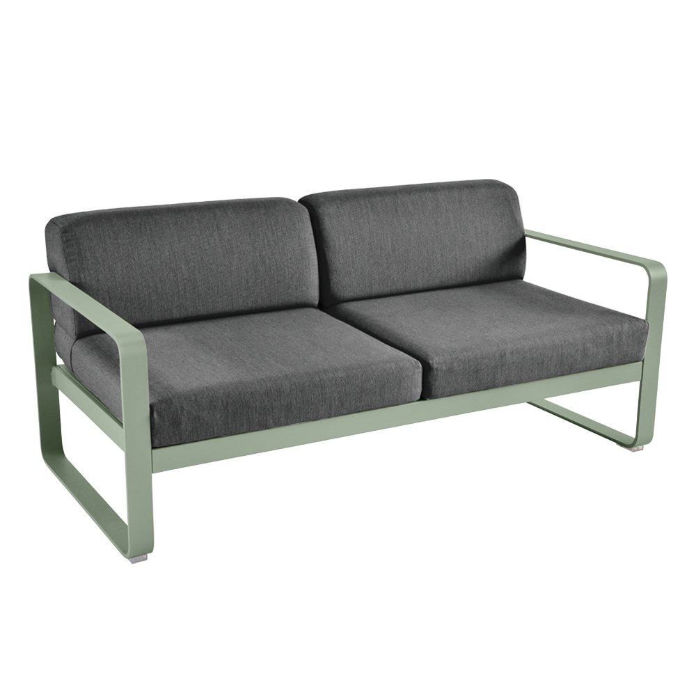 fermob bellevie sofa 2 kaktus graphitgrau 65919