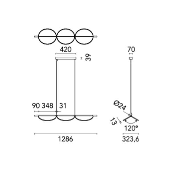 flos almendra S3 abmessungen 83524