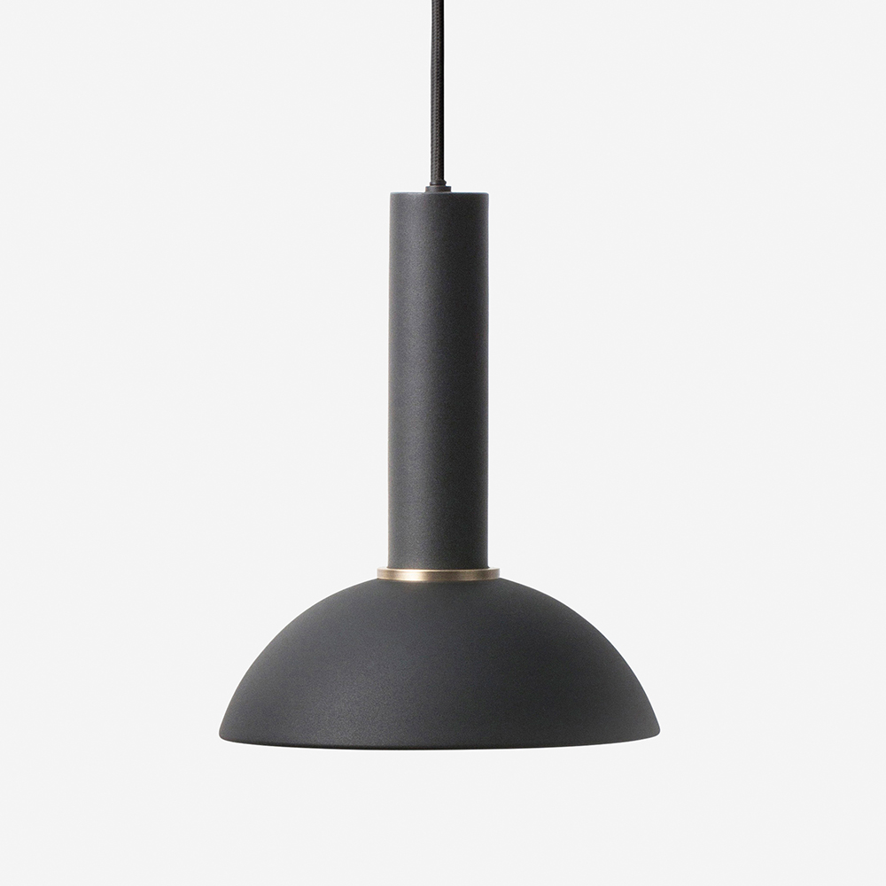 ferm living hoop lampenschirm schwarz  mit socket schwarz 61809