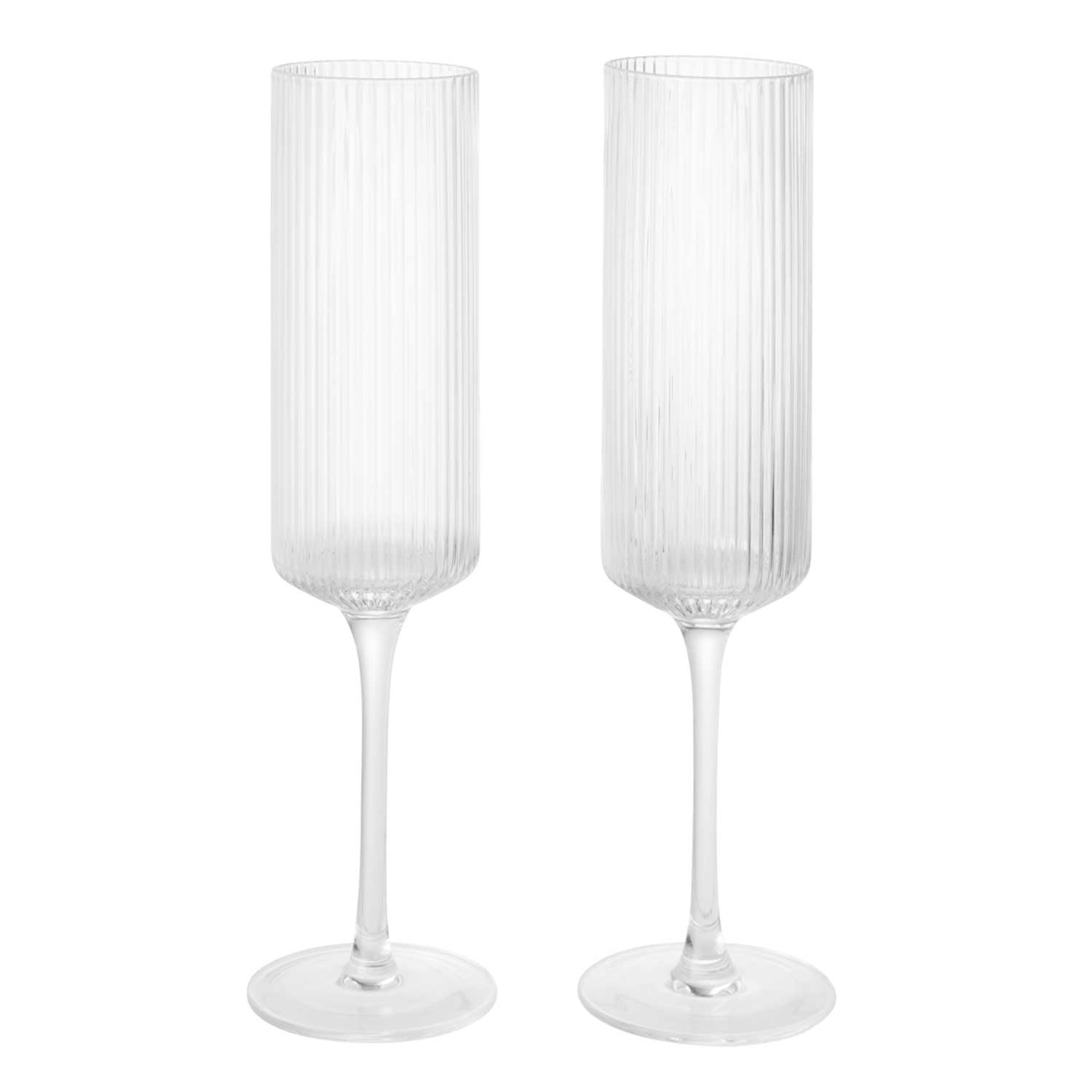 Ferm Living - Ripple Champagnerflöten 2er-Set