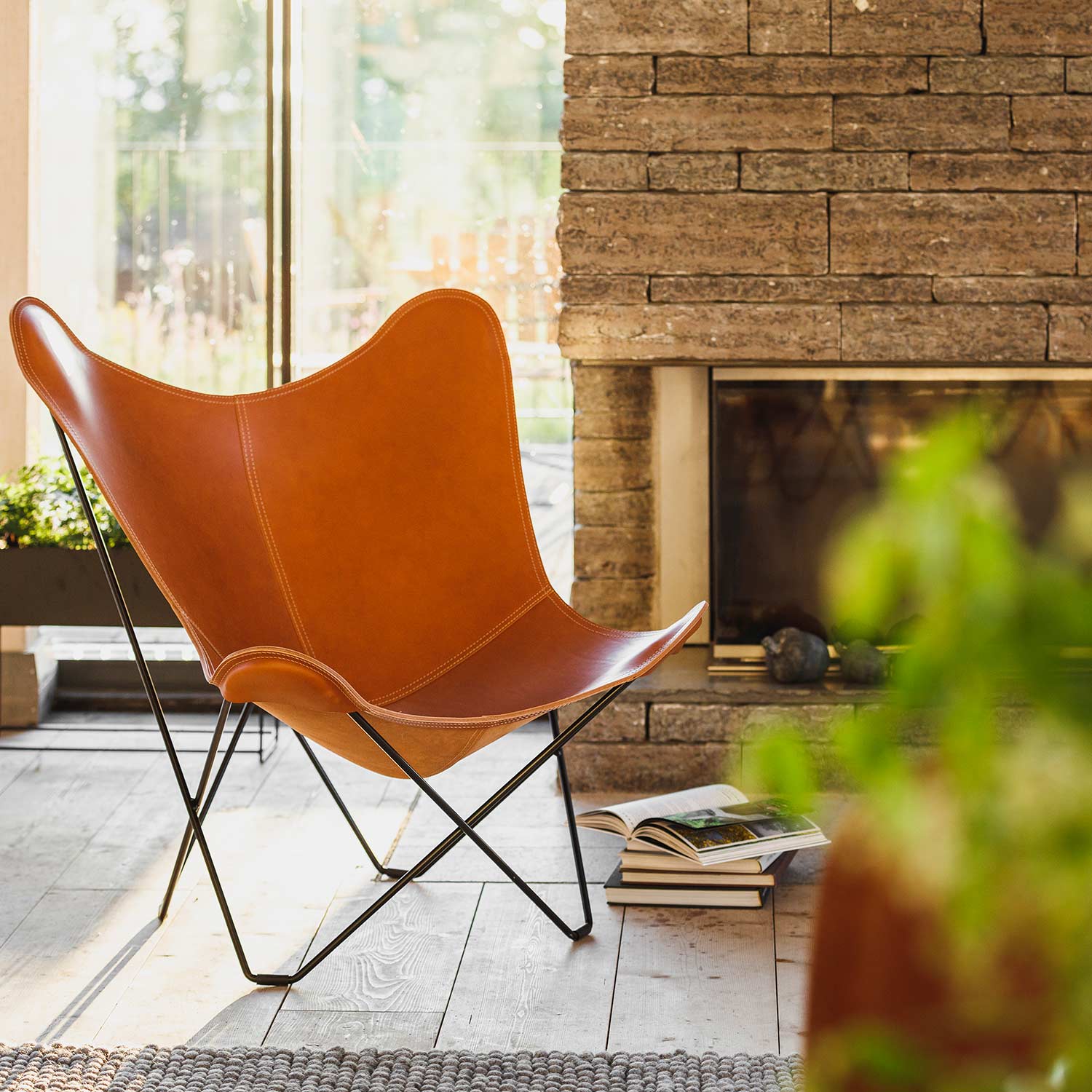 cuero design pampa mariposa butterfly chair indoor 67872