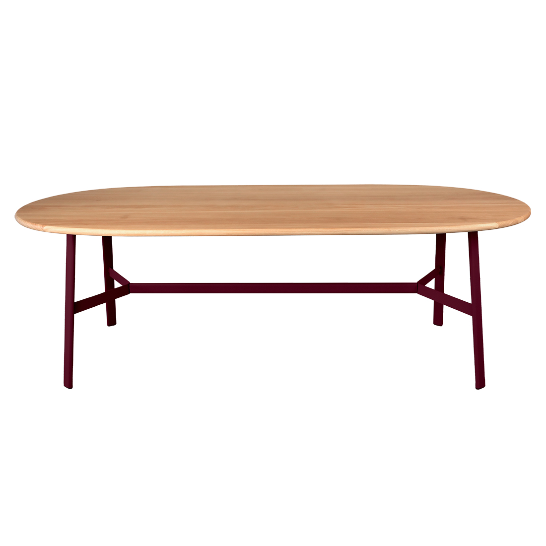 Fermob - So'O Ovaler Tisch Eiche 220x95 cm schwarzkirsche