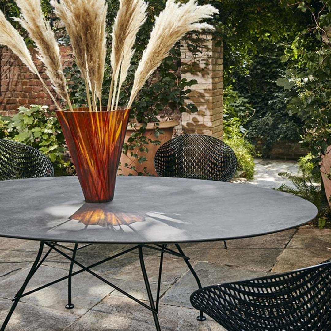 kartell glossy outdoor tisch bronze 79095