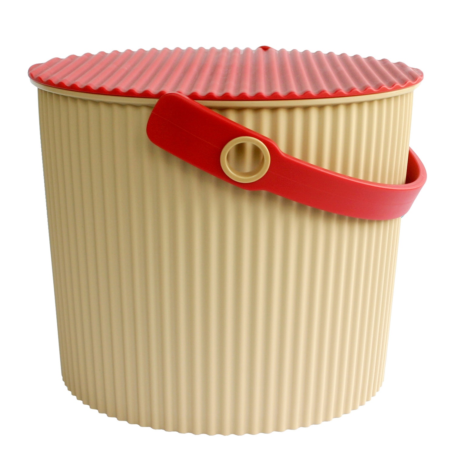 Hachiman - Omnioutil Eimer mit Deckel 8 l Cafe au lait