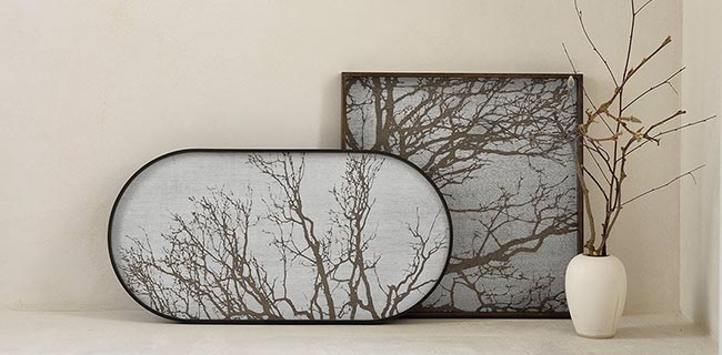 Ethnicraft Tisch Notre Monde Tablett oval und quadratisch