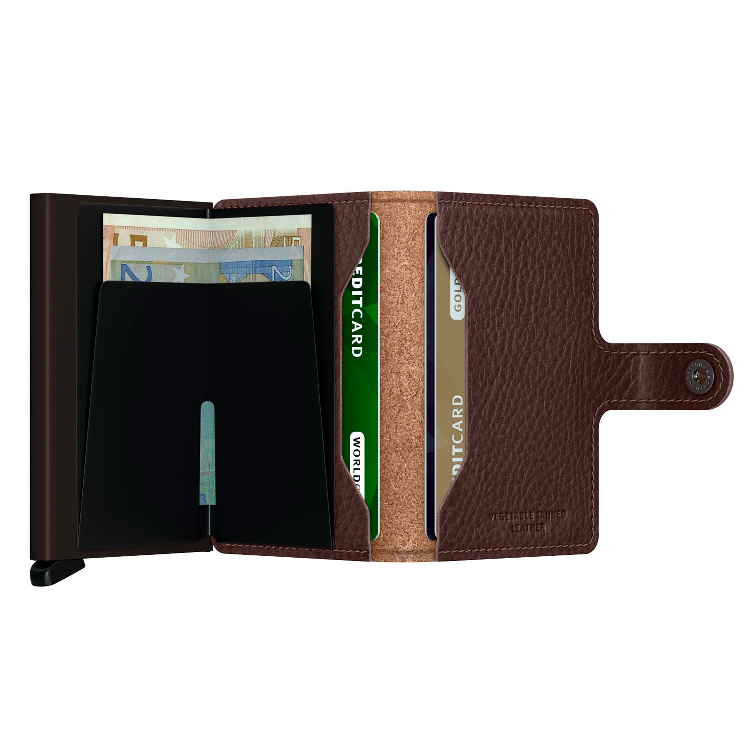 secrid miniwallet vegetable espresso braun offen 104773