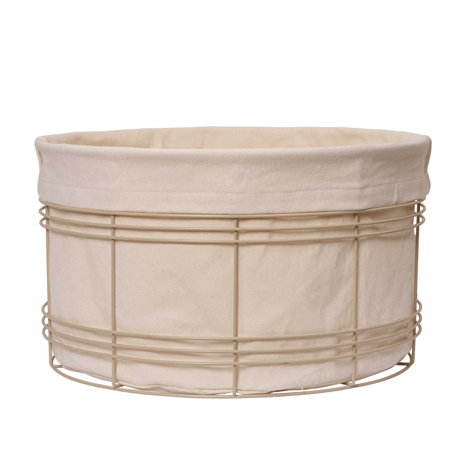 Ferm Living - Fio Wäschekorb cashmeren/natural nieder