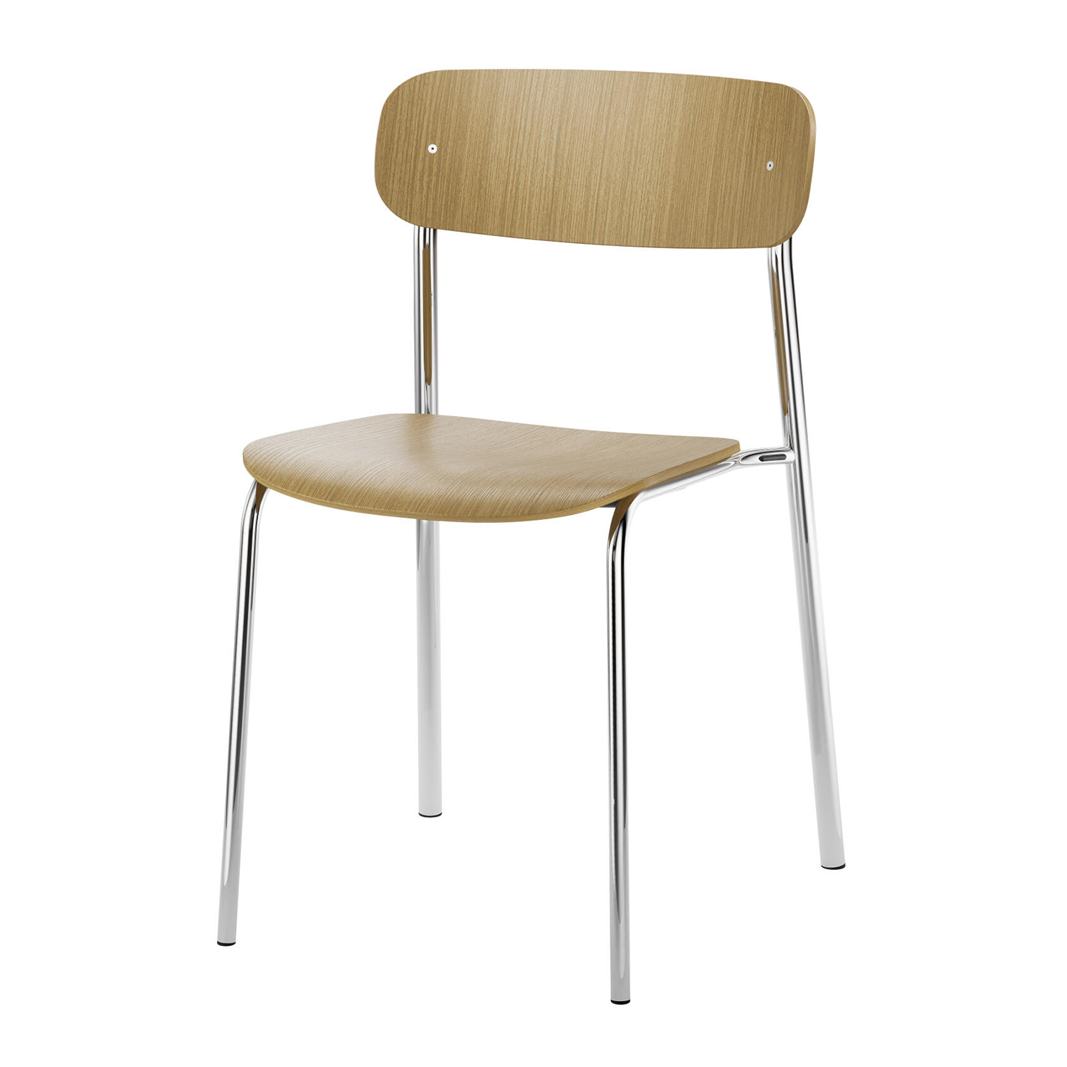Thonet - S243 Stuhl chrom / Eiche klar lackiert