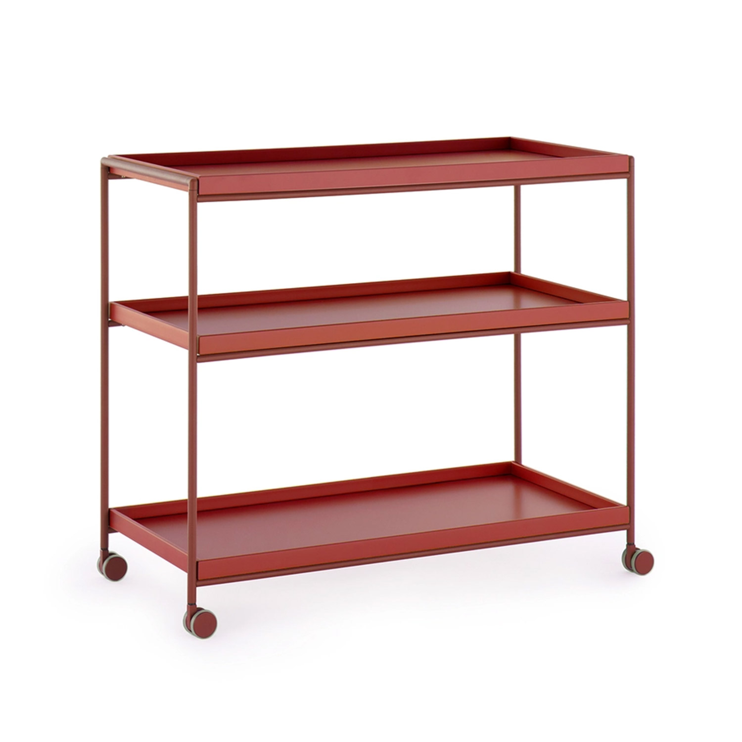Kartell - Trays Servierwagen lackiert weinrot