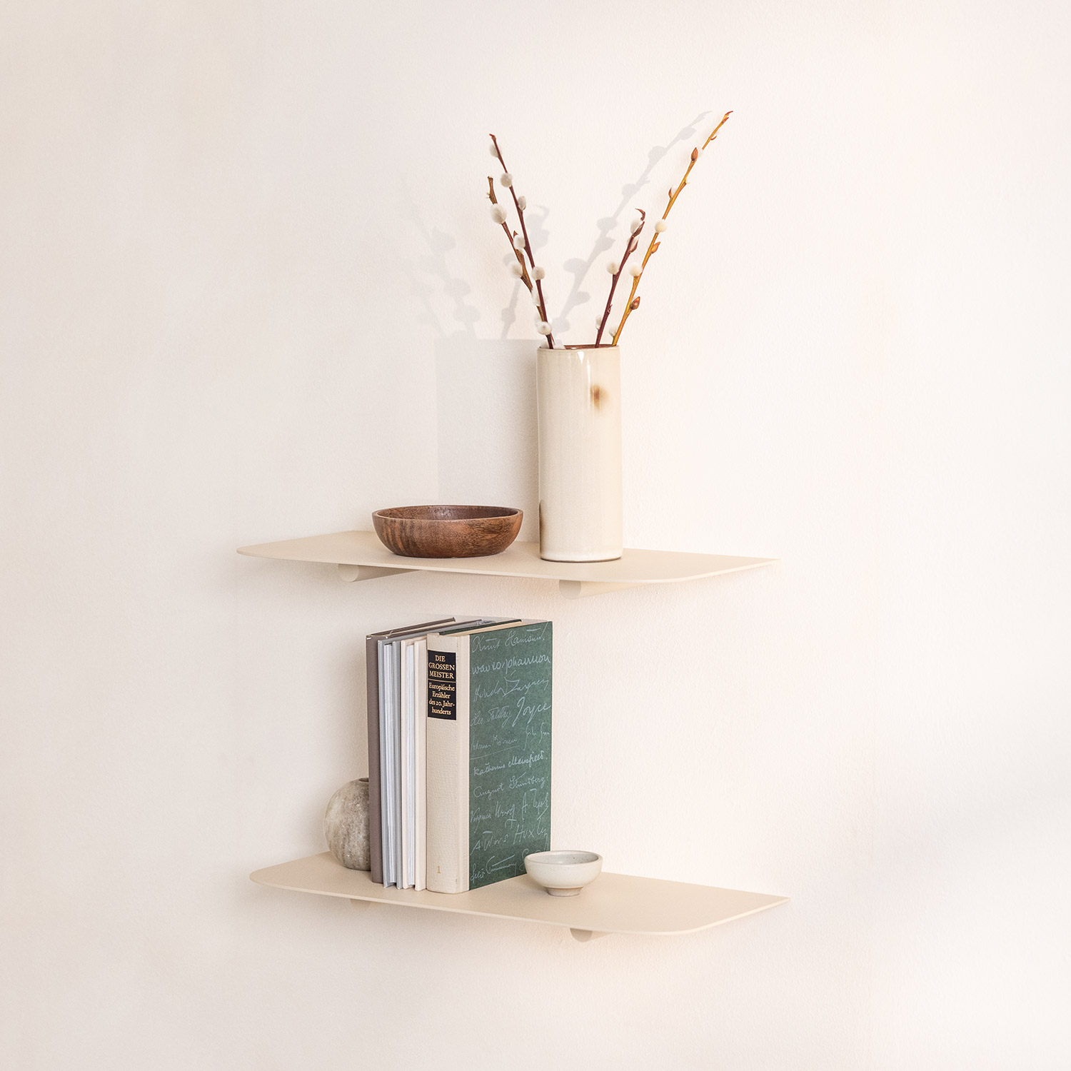 Metallbude - Lenn Wandregal 40 cm weiß