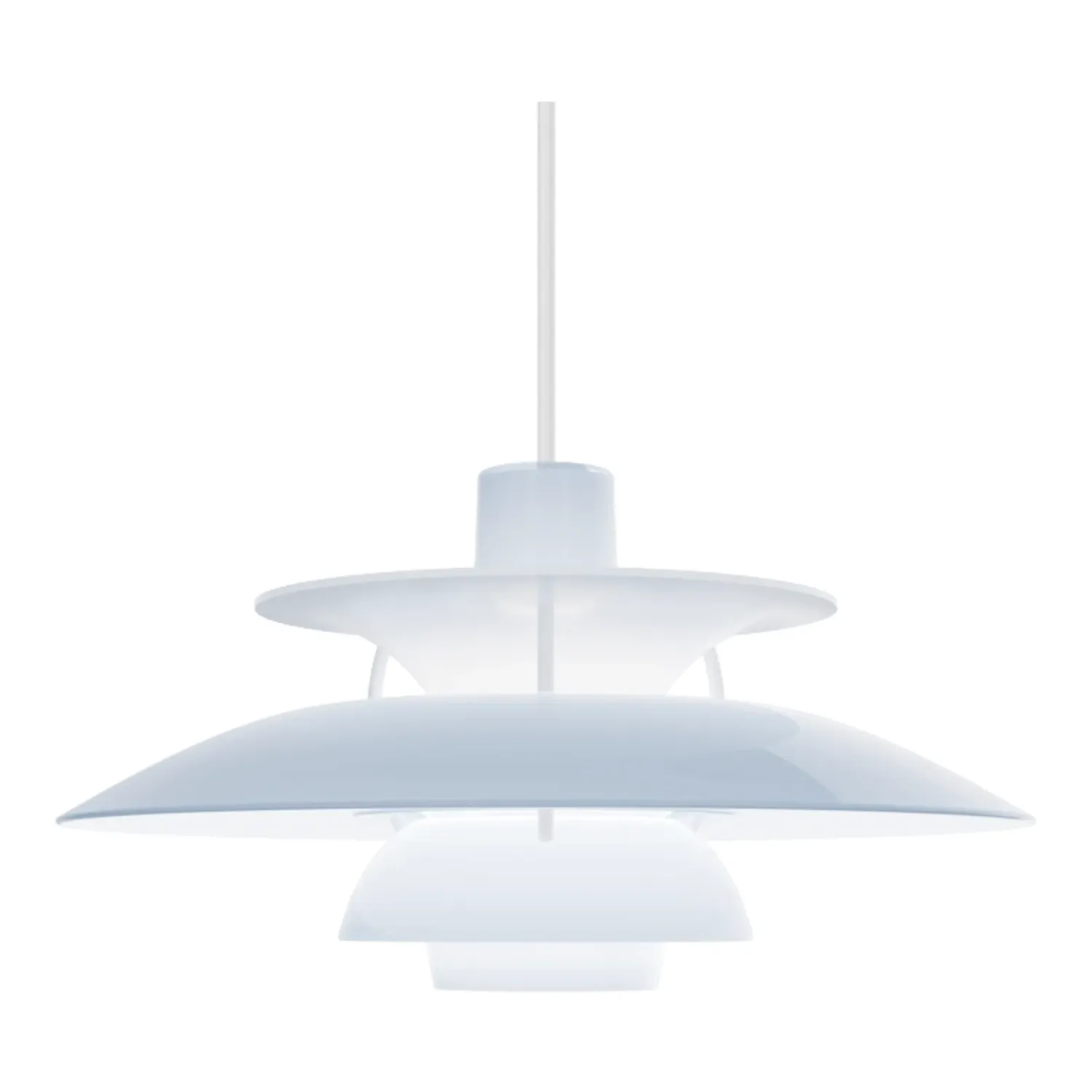 Louis Poulsen - PH 5 Ø 320 Opal Pendelleuchte pale blue