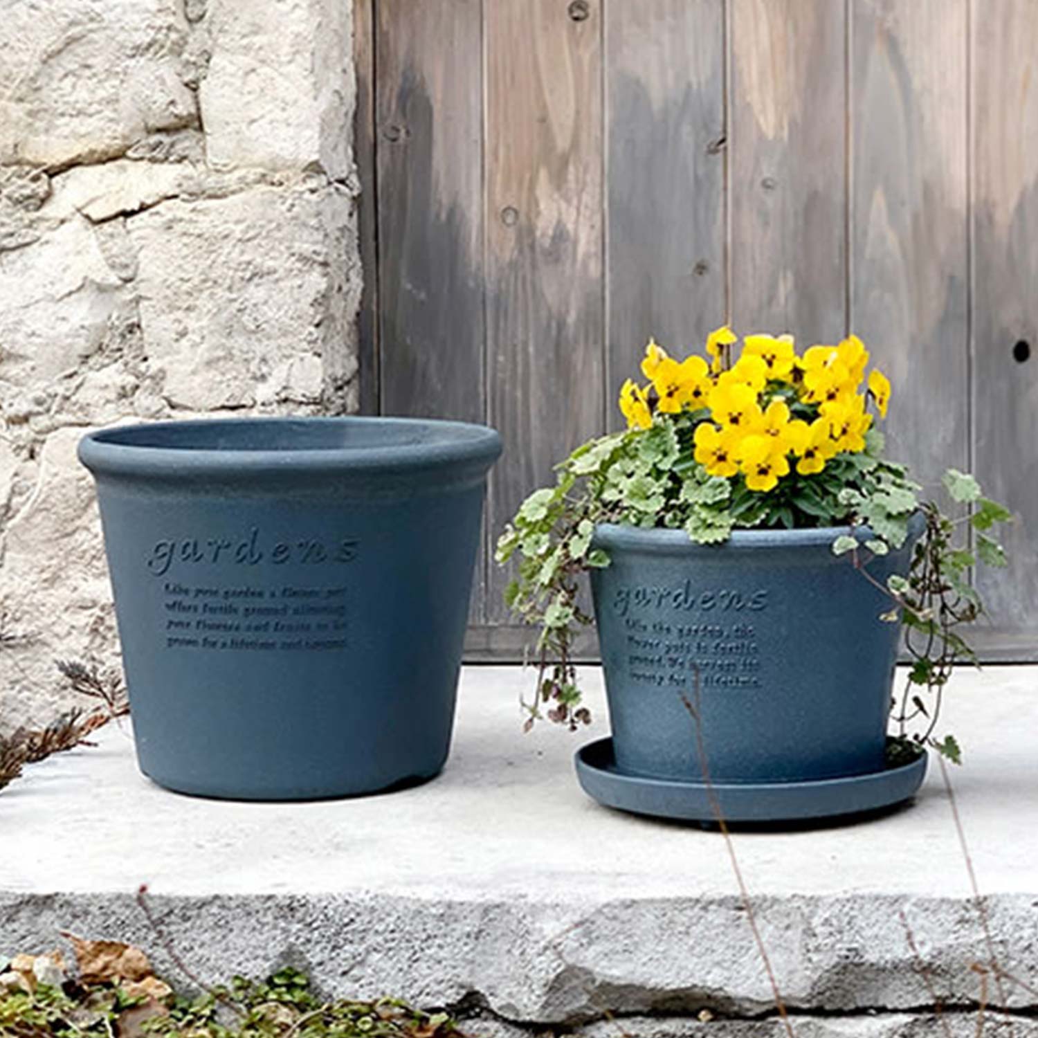 Hachiman - Eco Pot Shallow Type #10 navy blau