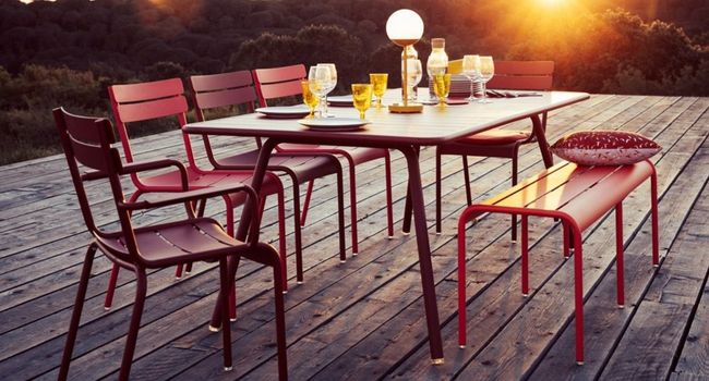 Fermob Tisch Luxembourg Tisch 207 x 100 cm mit Sonnenuntergang
