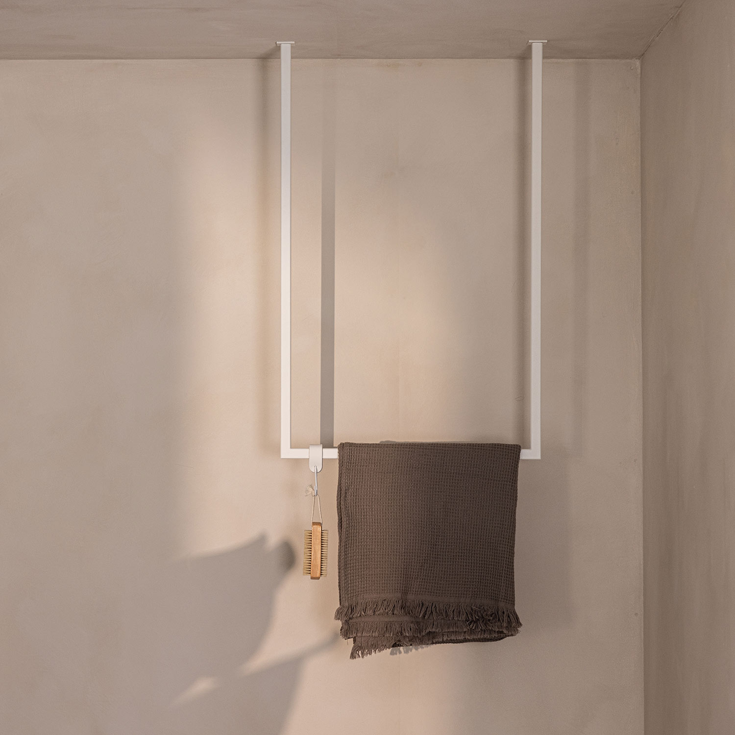 metallbude tensi handtuchhalter weiss eckig decke 96933