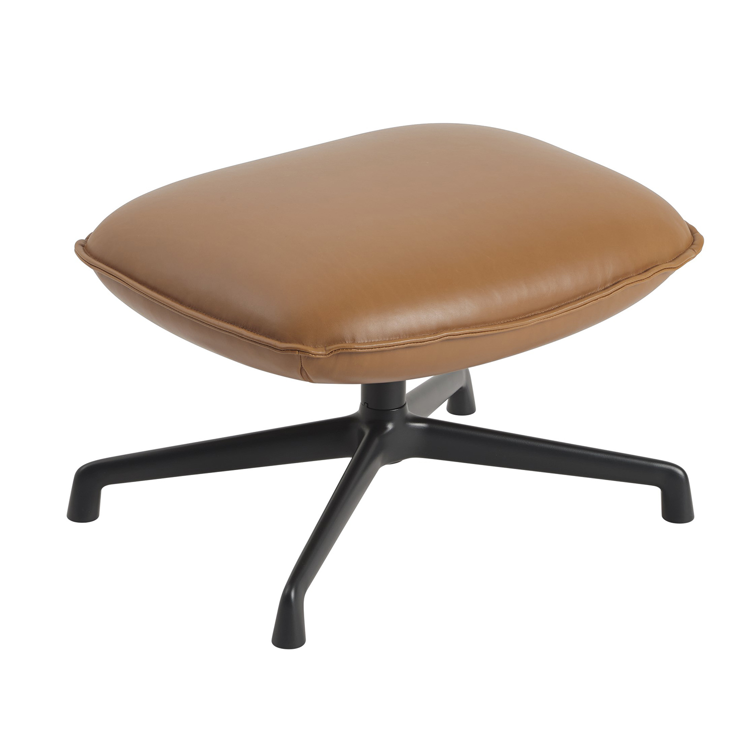 muuto Doze ottoman refine leather cognac anthracite blac 99208