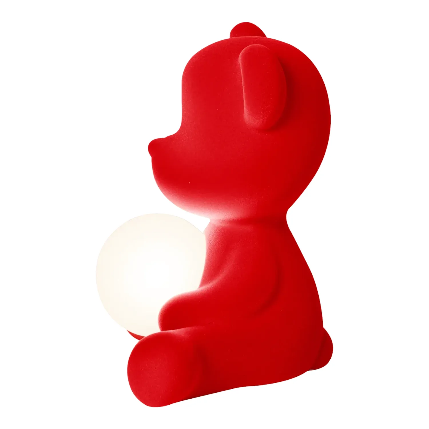 Qeeboo - Teddy Girl Leuchte Velvet Finish rot