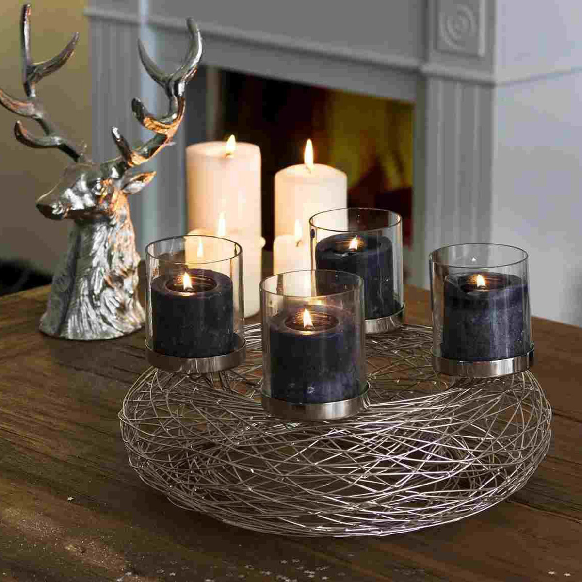 adventskranz kerzenglaeser rimini ambiente 49745