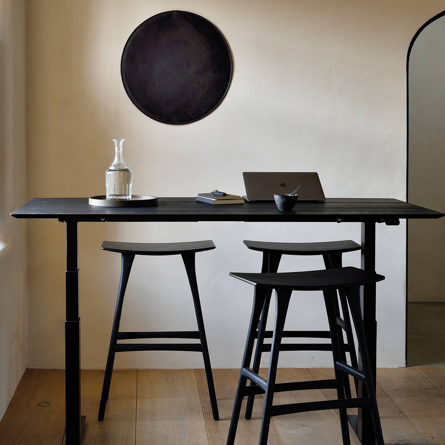 ethnicraft osso barhocker ambiente schwarz tiscvh 84153