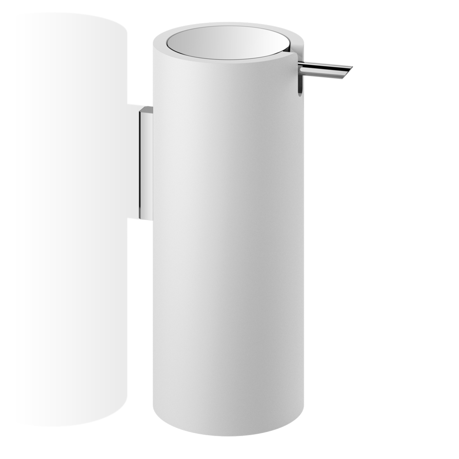 0972254 Stone Wand Seifenspender chrom wei Decor Walther