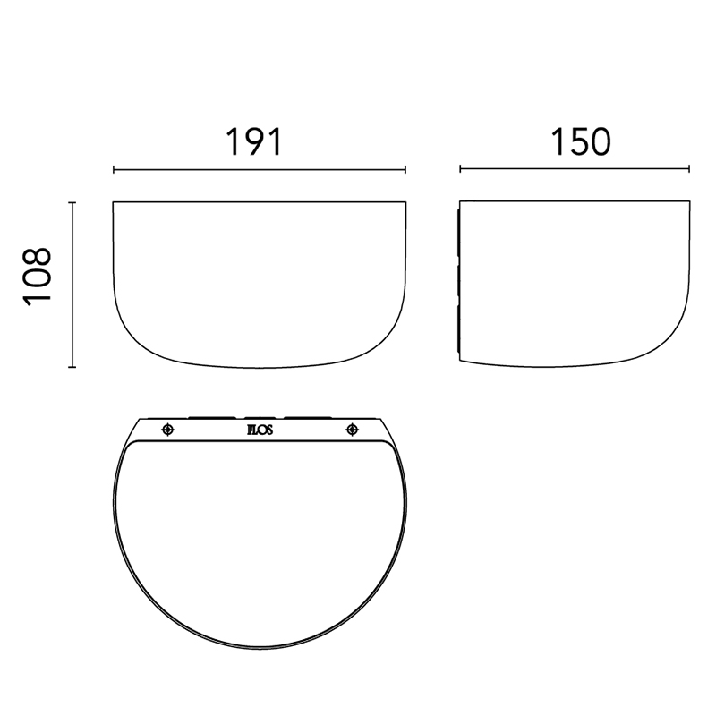 abmessungen wandleuchte bellhop 87220