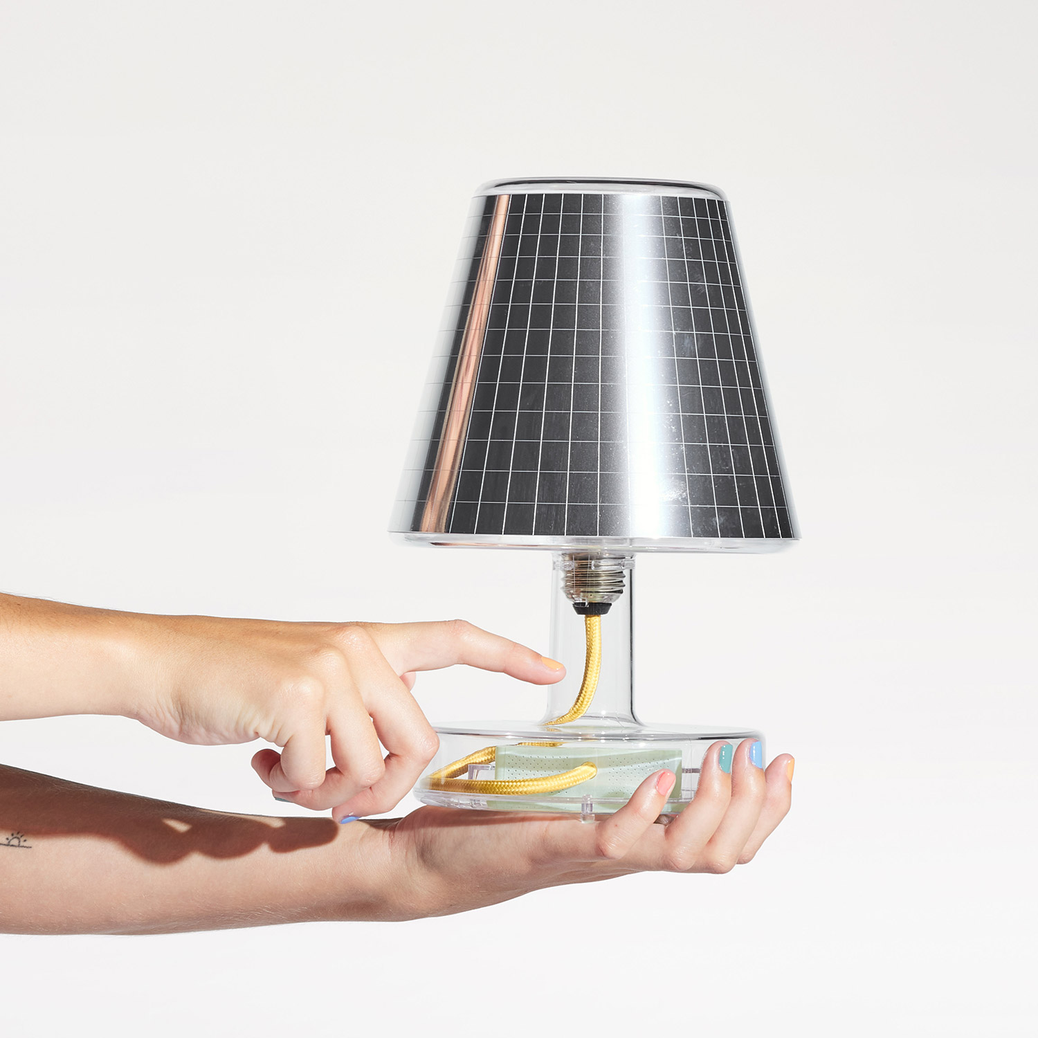 metallicappie silver grid mit leuchte fatboy 76002