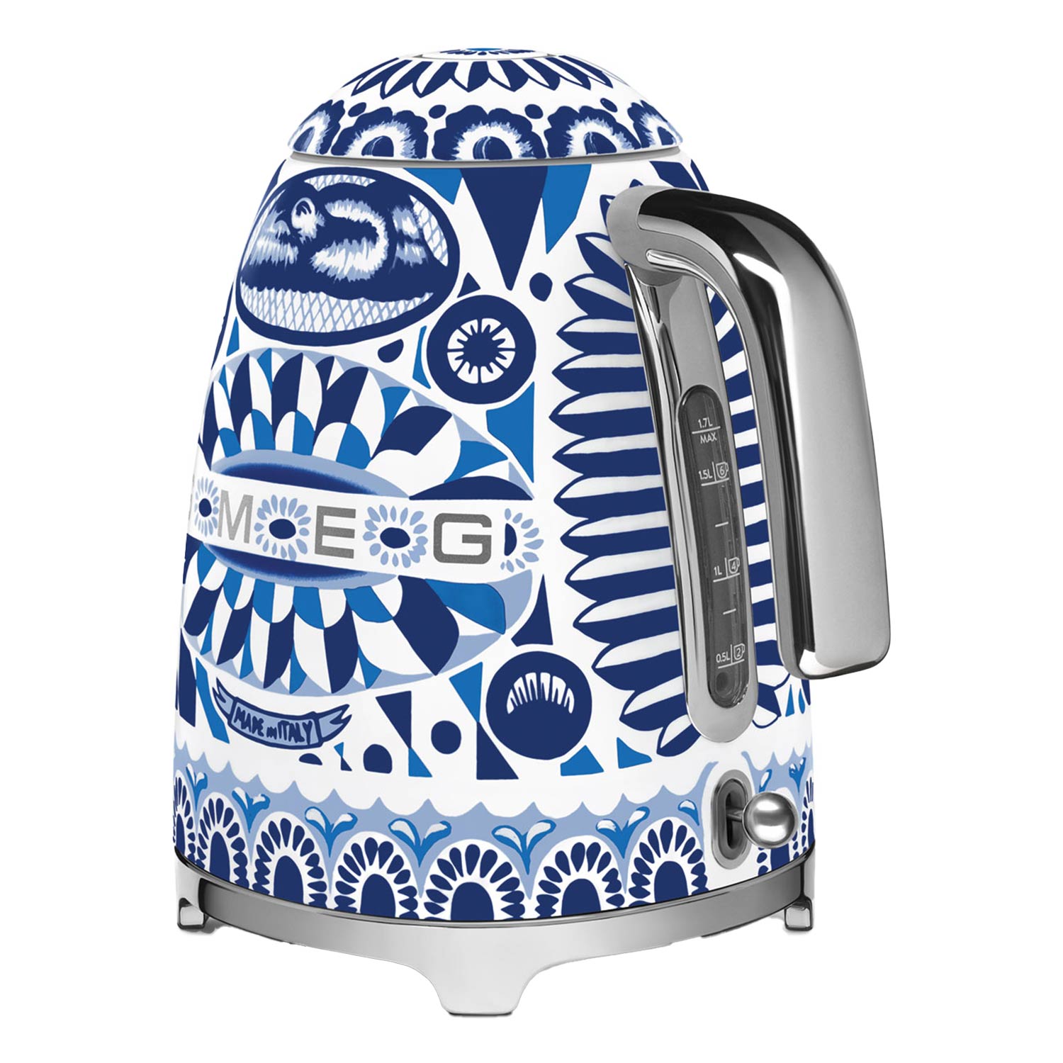 smeg wasserkocher klf03 blu mediterraneo wasseranzeige 95424