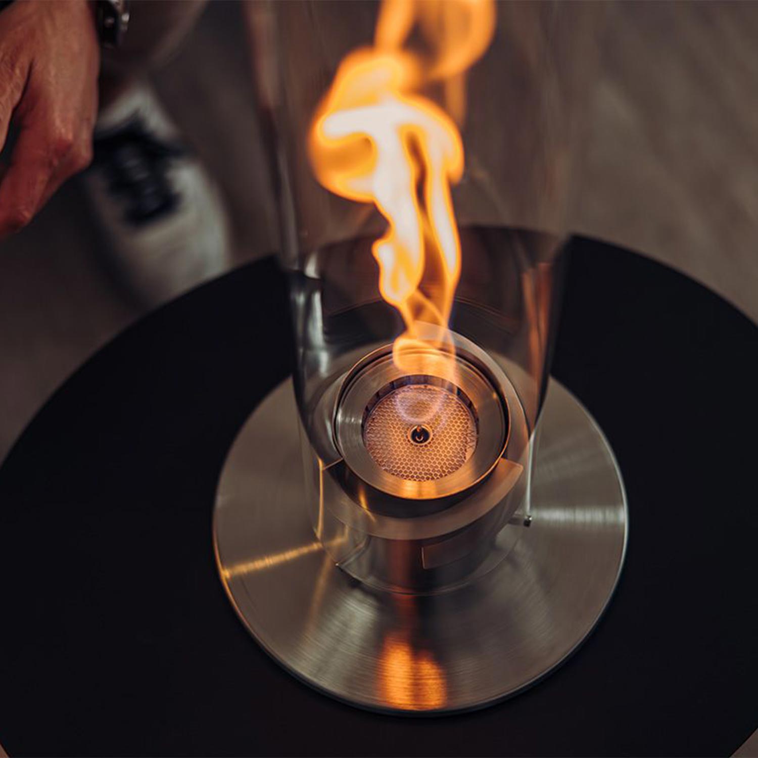 Höfats - SPIN 1200 Tischfeuer silber