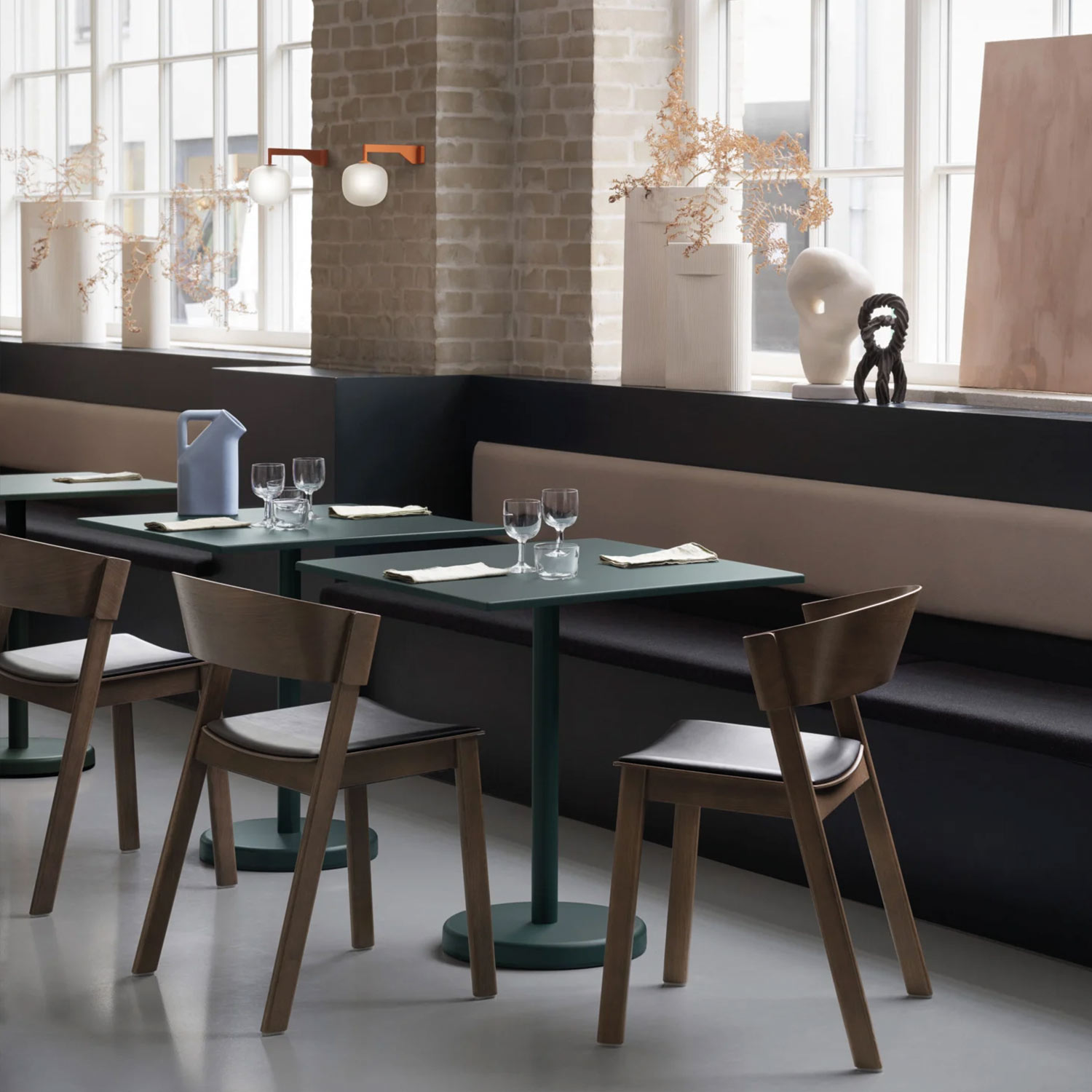 muuto linear steel cafetisch dark green indoor 85186