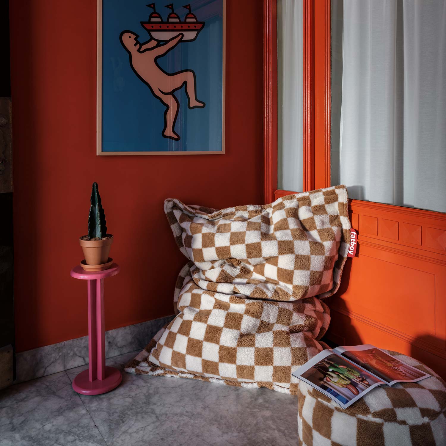 fatboy point teddy chess almond creme mit sitzsack 105759